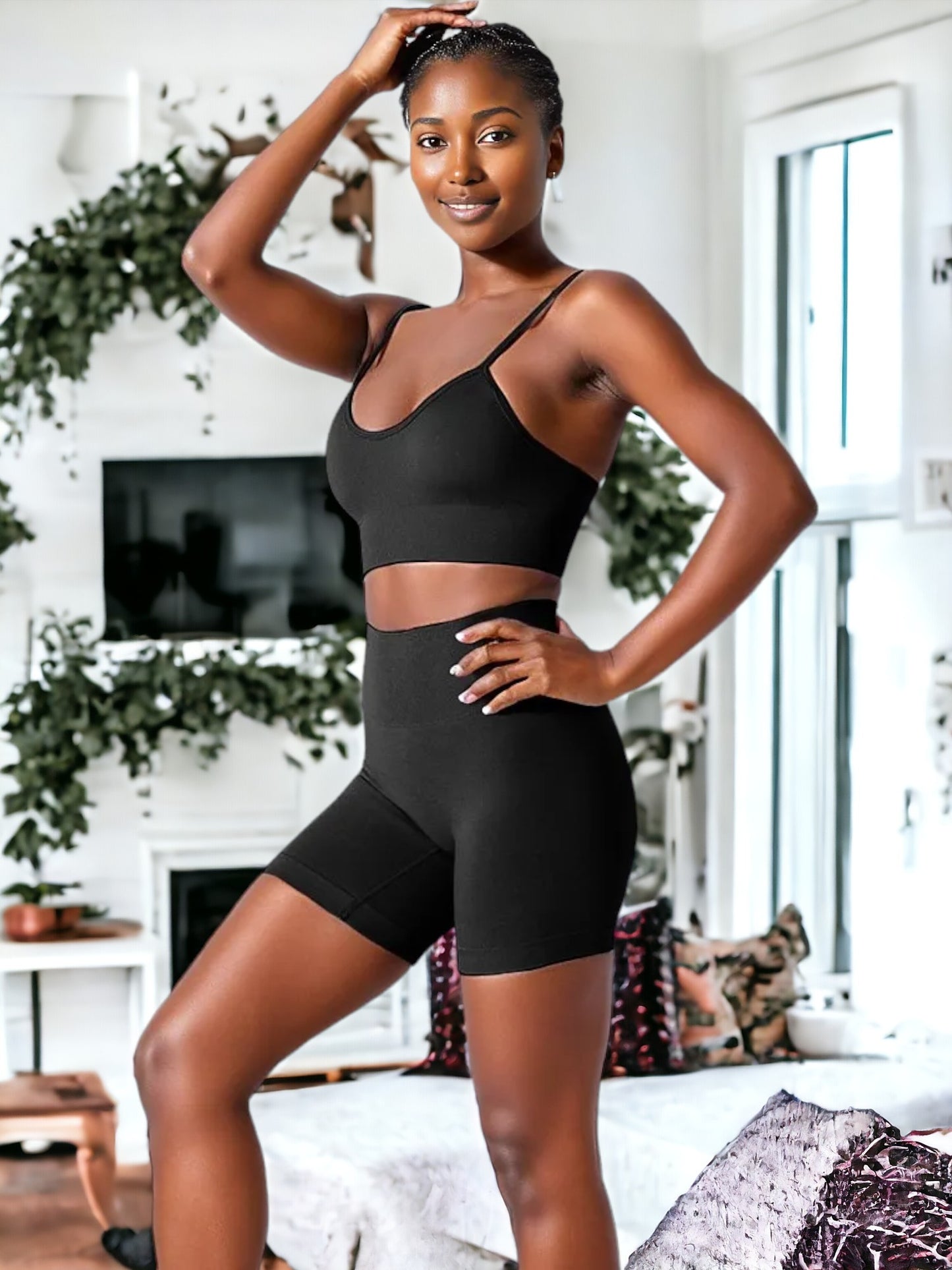 Traje de yoga sexy con tirantes para fitness