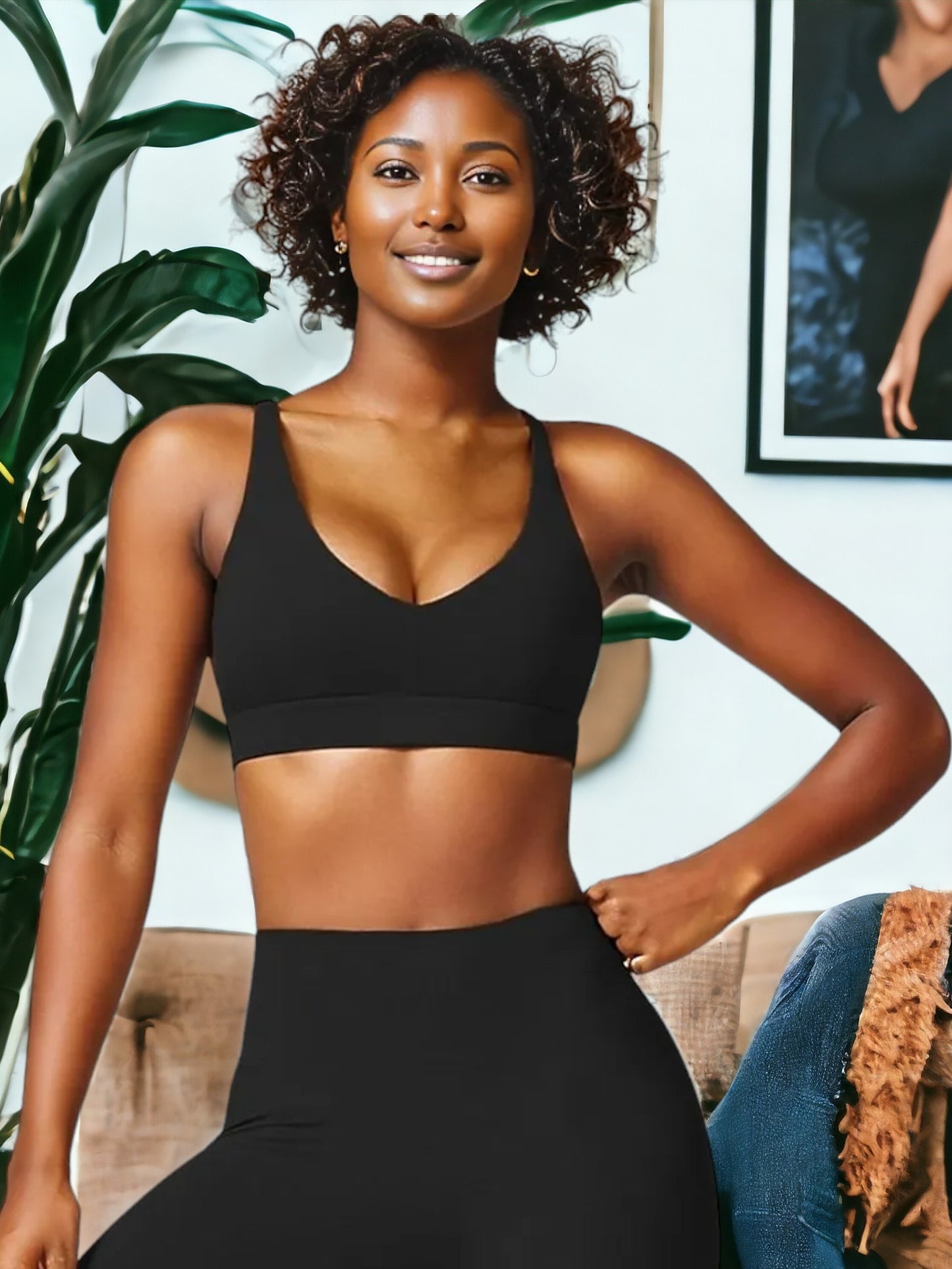 Sujetador deportivo de compresión de secado rápido y ajustado