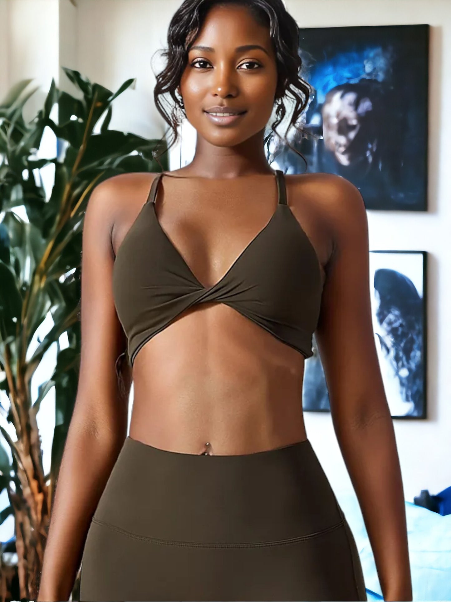 Tight-Fitting, Quick-Drying Sports Yoga Bra