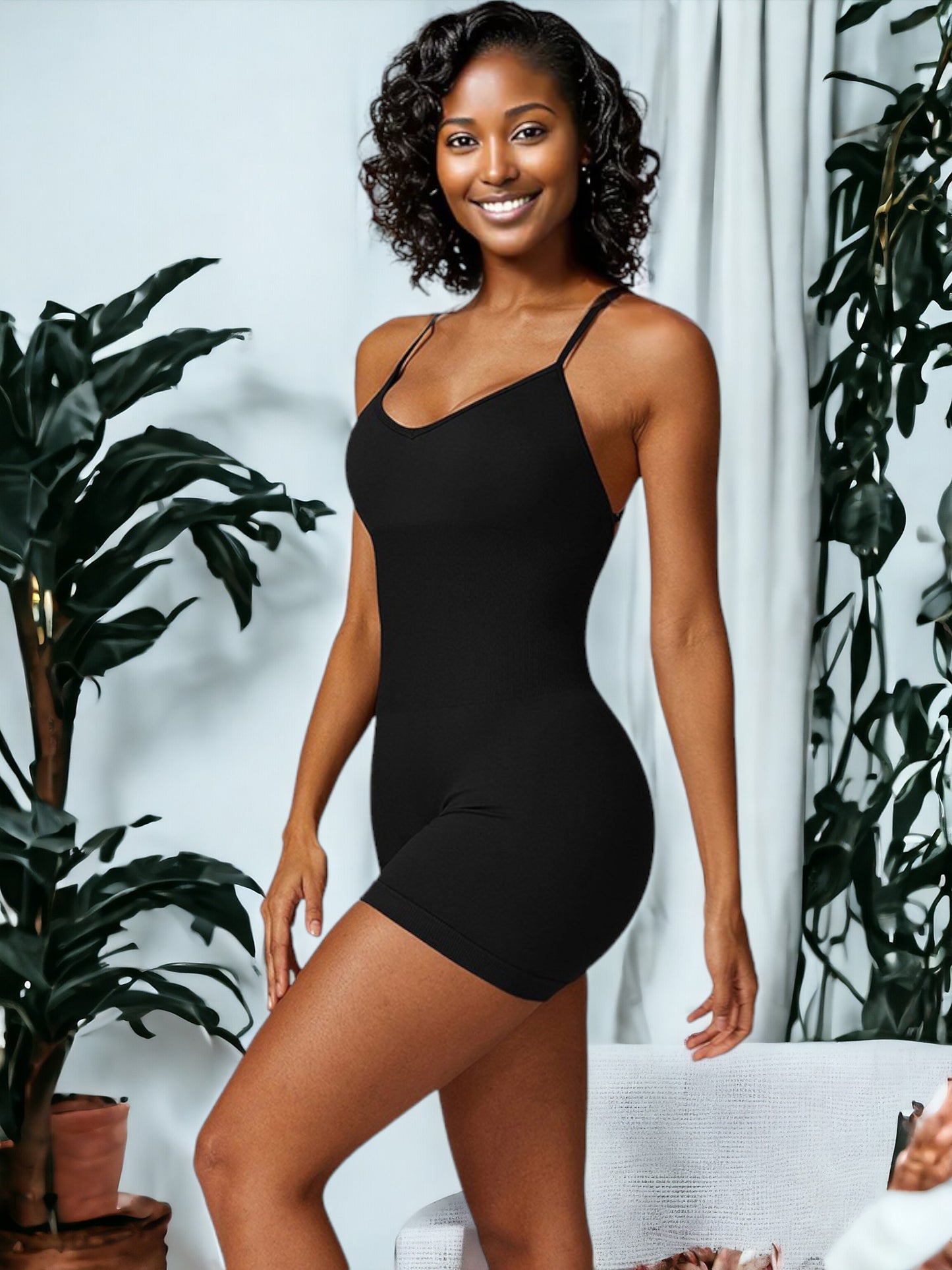 Seamless Tight-Fitting Hip Lifting Fitness Jumpsuit