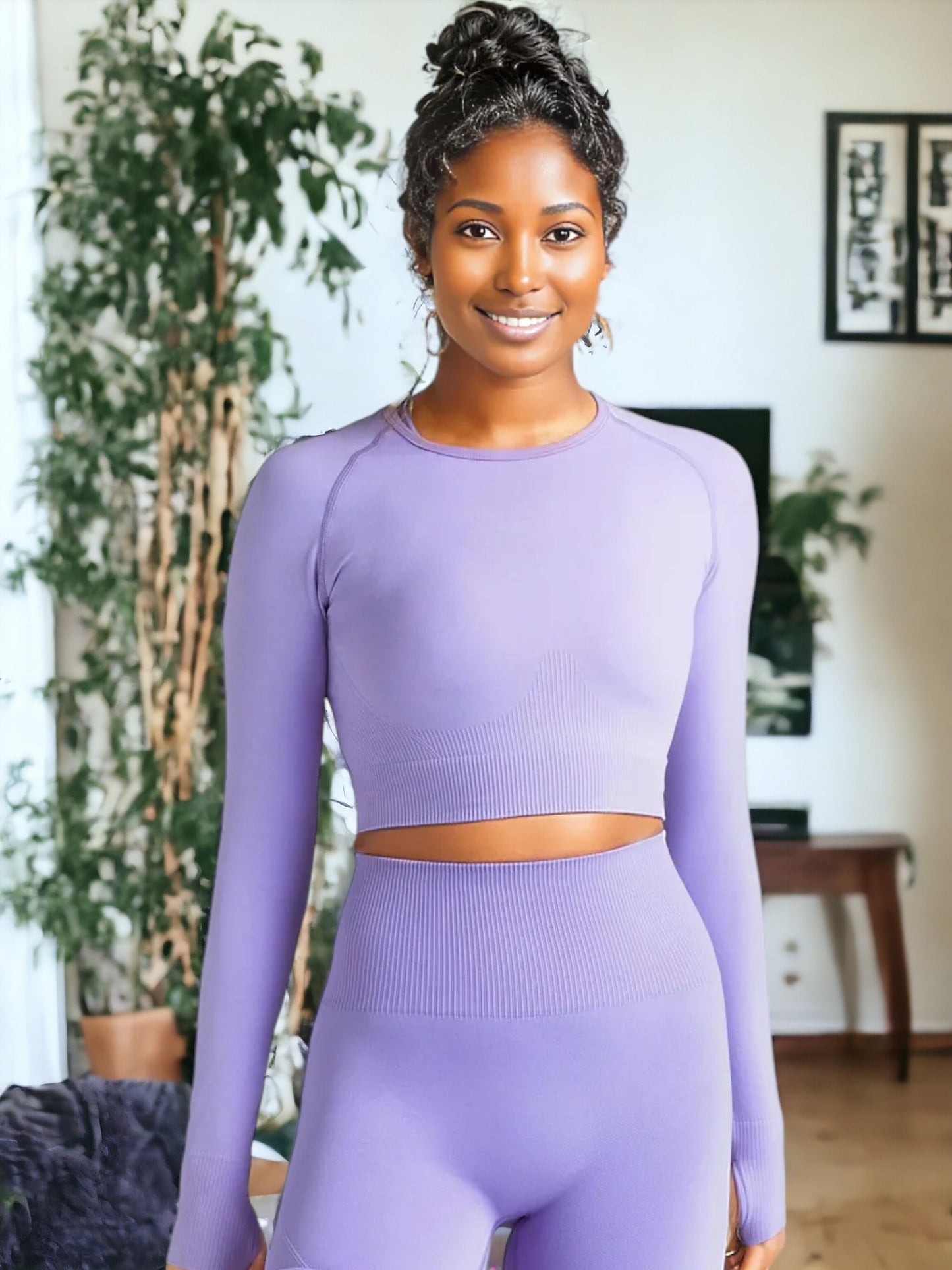 Long Sleeved Seamless Fitness Yoga Top