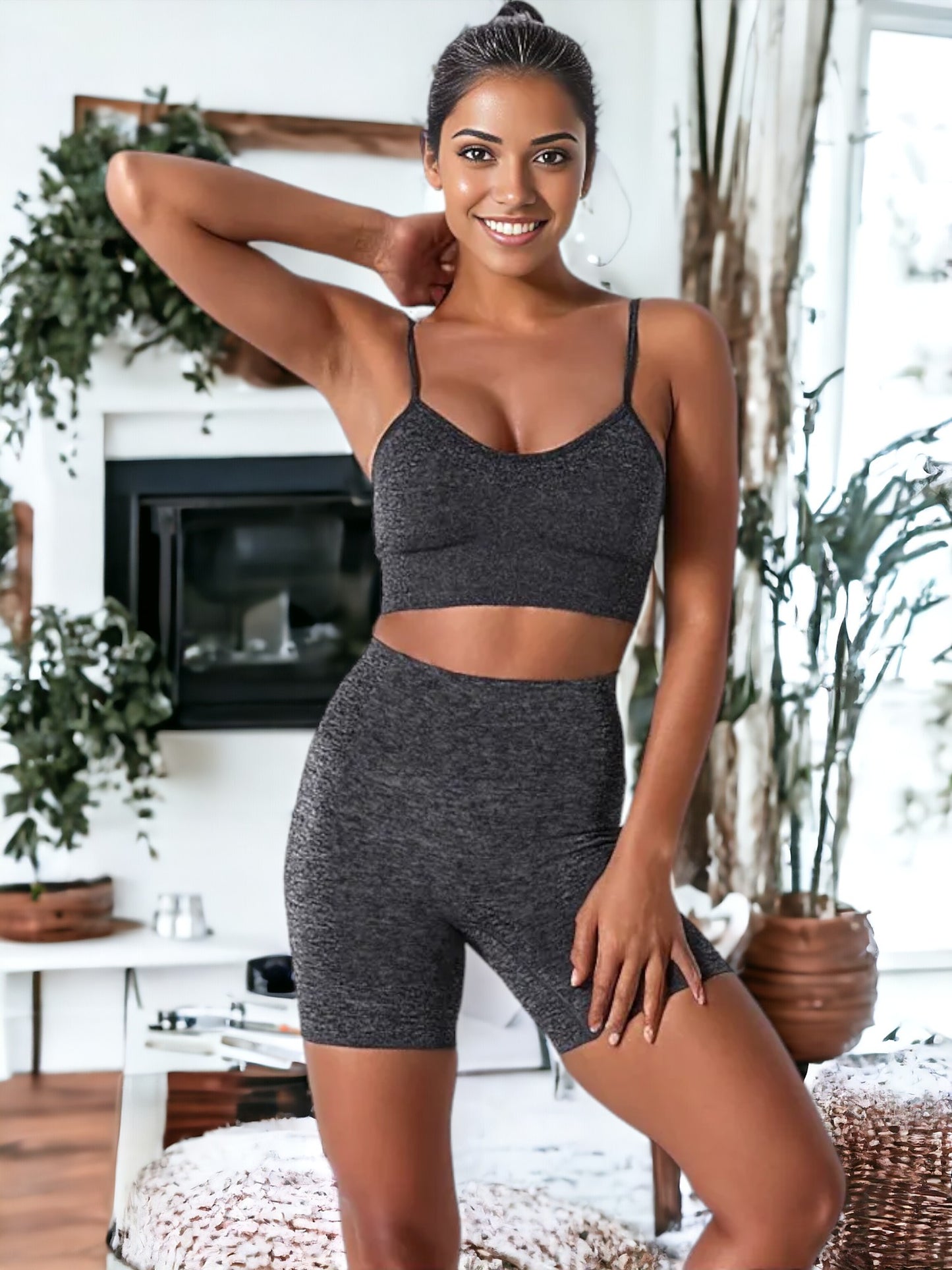 Traje de yoga sexy con tirantes para fitness