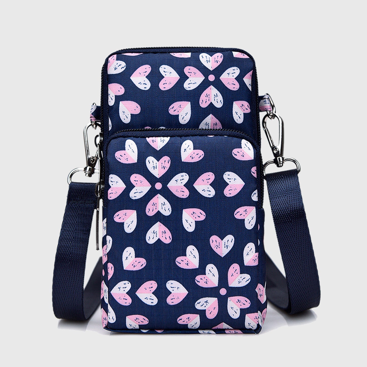 Anna-Kaci Women's Floral Oxford Cloth Crossbody Bag-Lightweight Compact Shoulder Purse