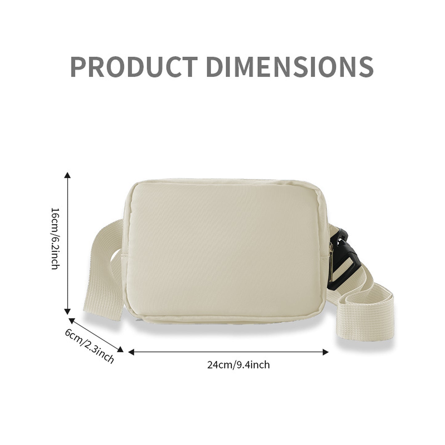 Anna-Kaci Canvas Chest Bag - Compact Crossbody Shoulder Bag