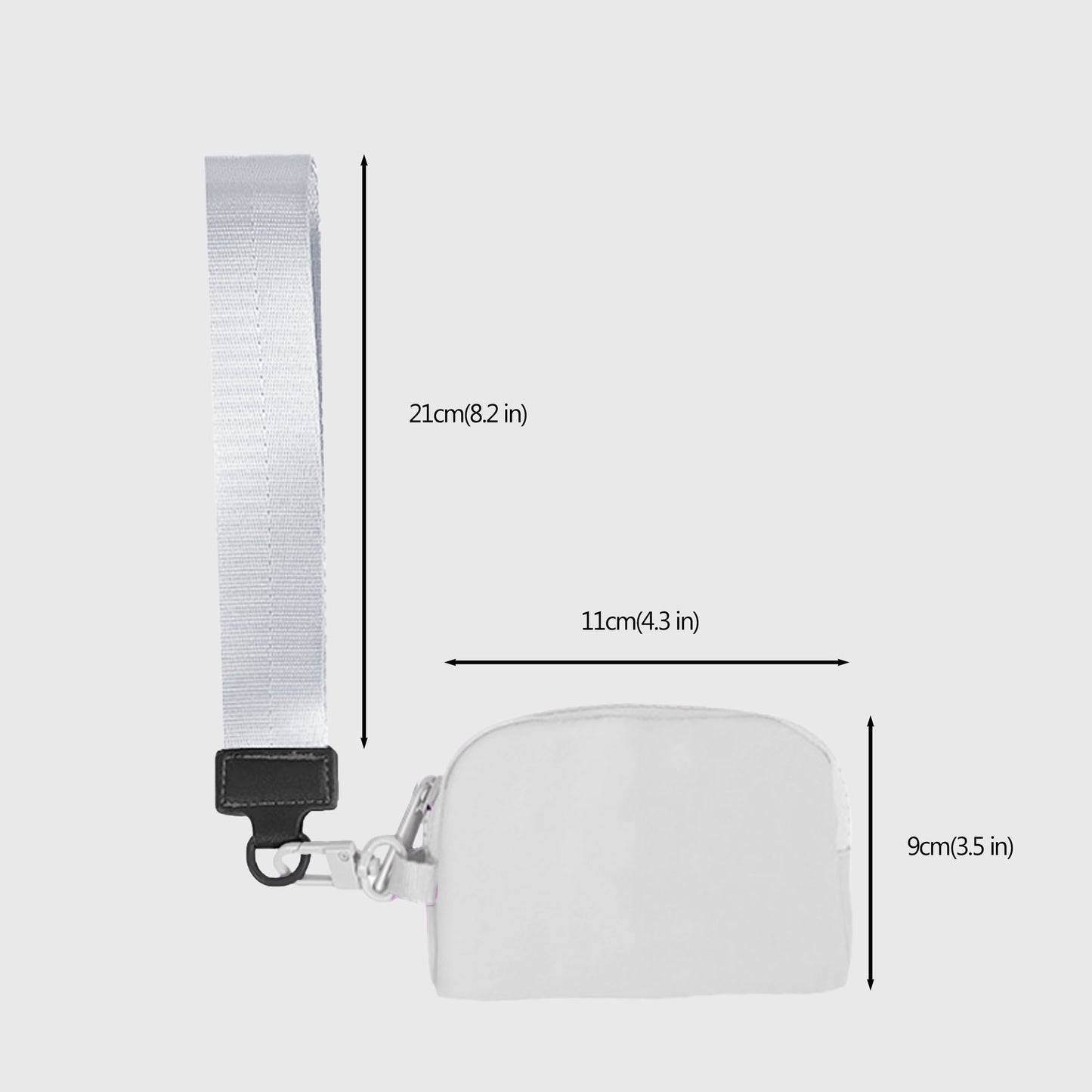 Anna-Kaci Dual - Pocket Hanging Wallet with Strap - Ideal for Cash, Cards and Small Items