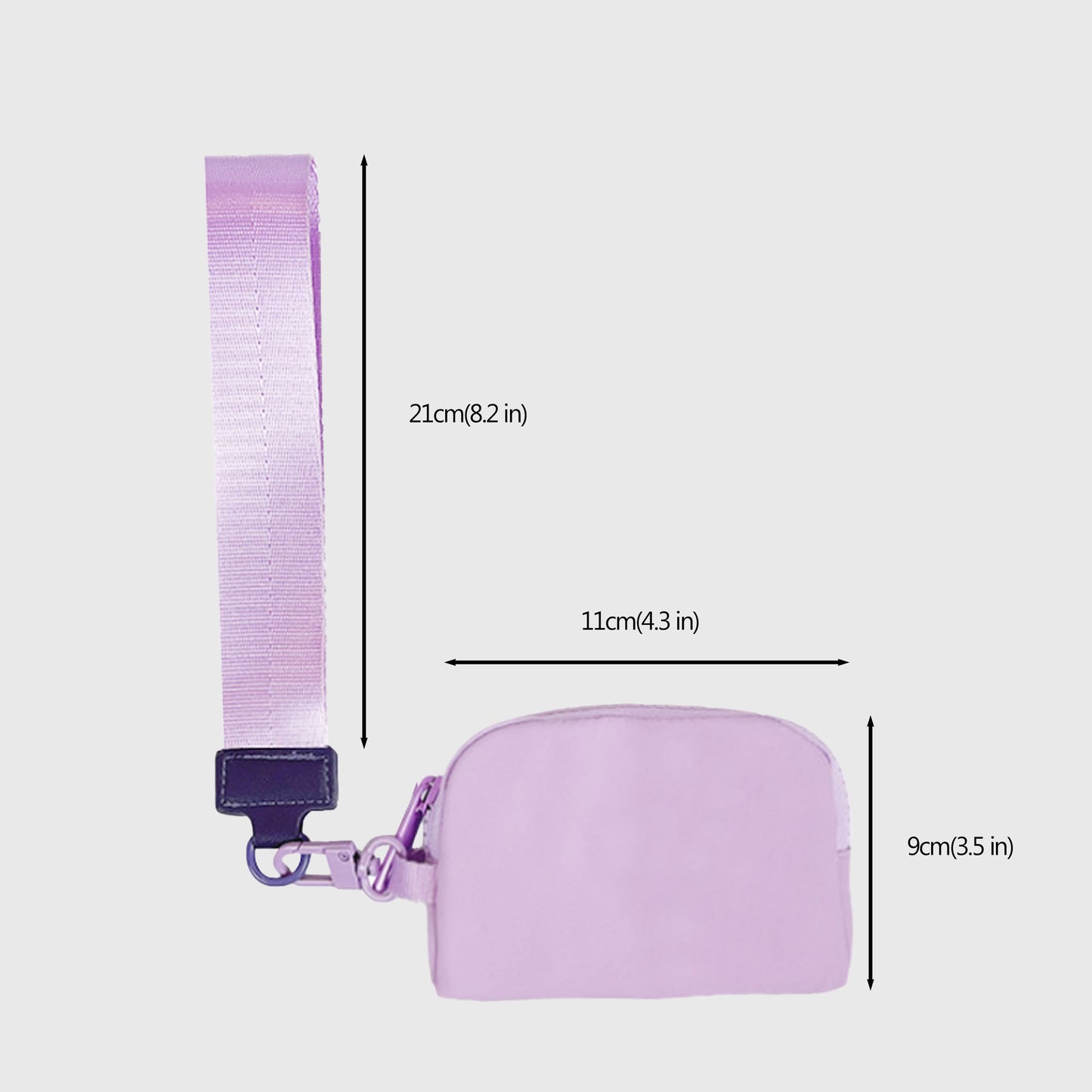Anna-Kaci Dual - Pocket Hanging Wallet with Strap - Ideal for Cash, Cards and Small Items