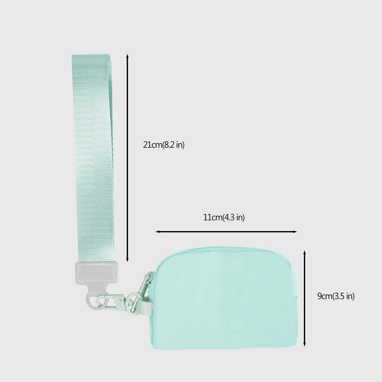 Anna-Kaci Dual - Pocket Hanging Wallet with Strap - Ideal for Cash, Cards and Small Items