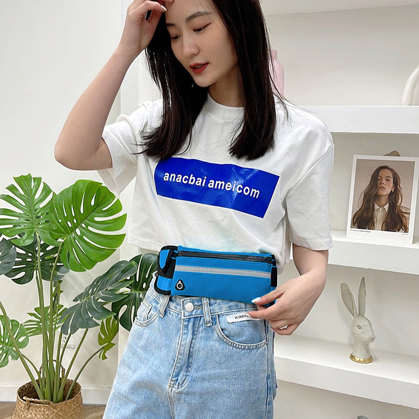 Anna-Kaci Running Waist Bag - Sporty Fanny Pack for Outdoor Activities