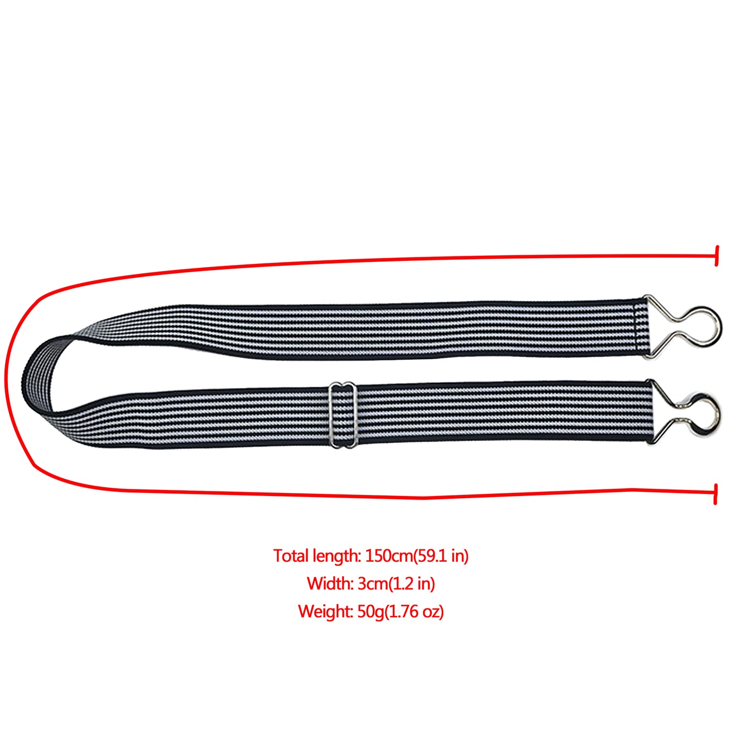 Anna-Kaci Adjustable Striped Waist Belt