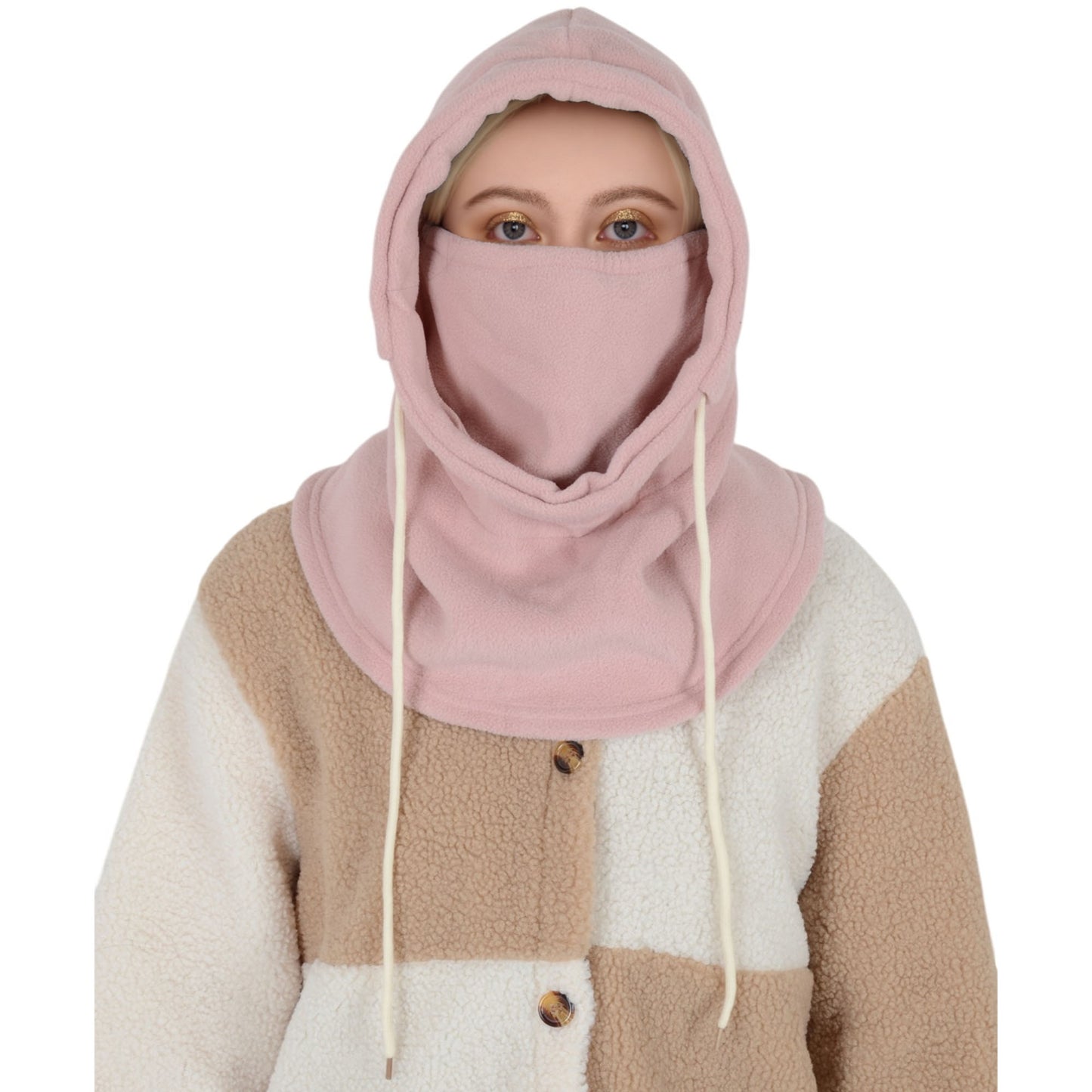 Alilang Winter Fleece Face Mask Balaclava Warm Neck Face Cover Hat Cap Hooded Scarf for Men and Women