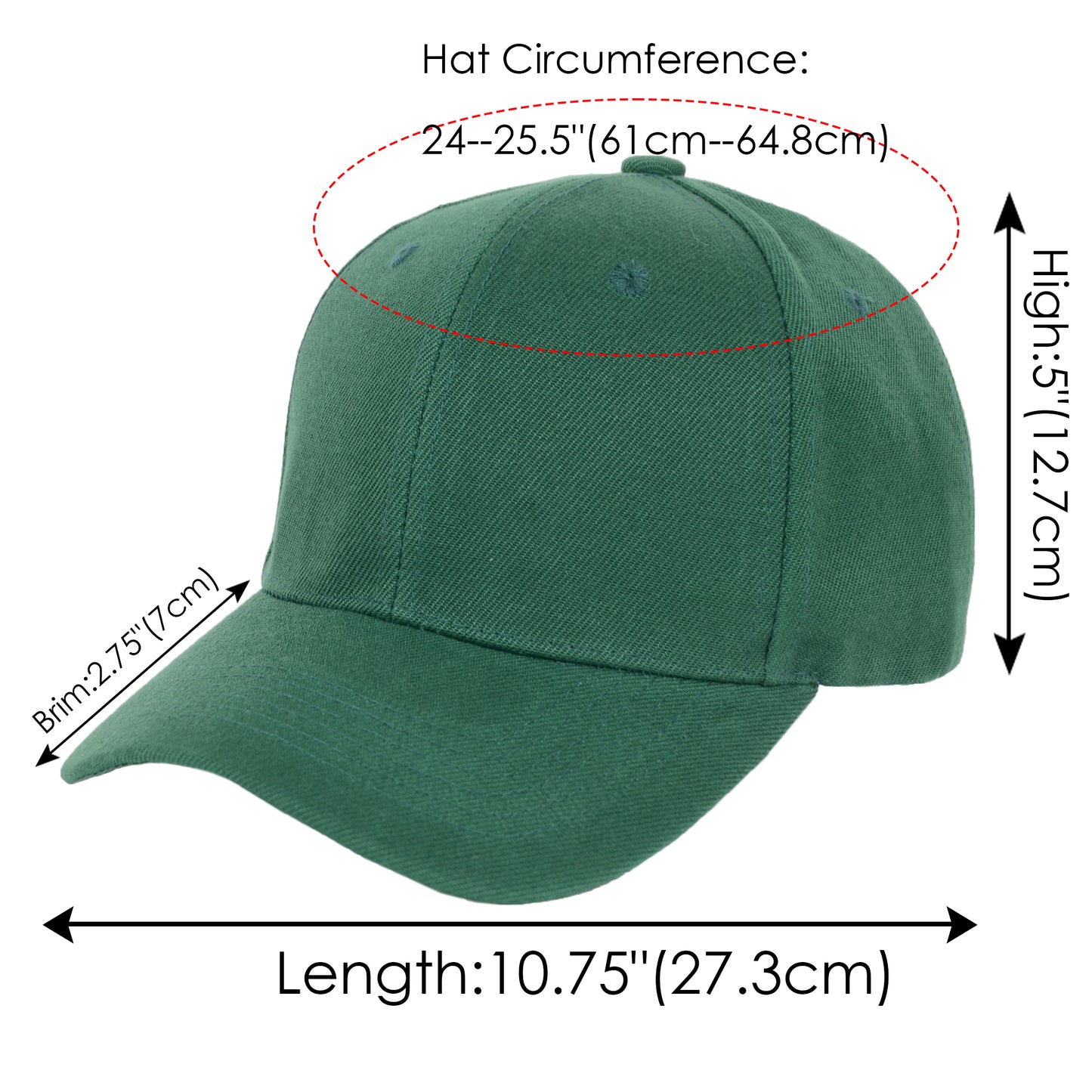 Alilang Classic Baseball Cap for Women Men Golf Dad Hat Solid Adjustable Plain Cap