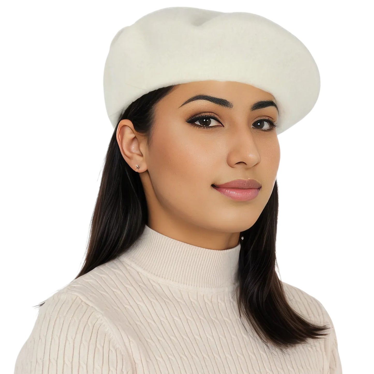 Women's Wool French Beret Hats Solid Color Classic Beanie Fall Winter Cap