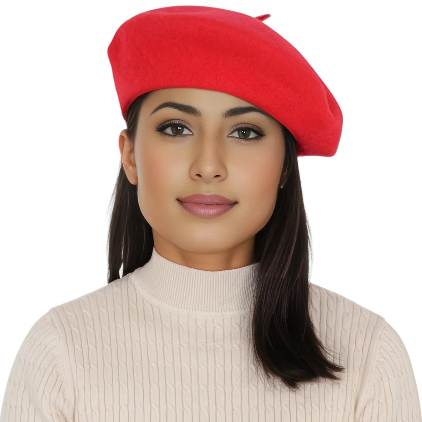 Women's Wool French Beret Hats Solid Color Classic Beanie Fall Winter Cap