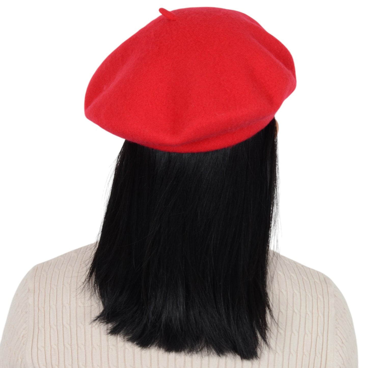 Women's Wool French Beret Hats Solid Color Classic Beanie Fall Winter Cap