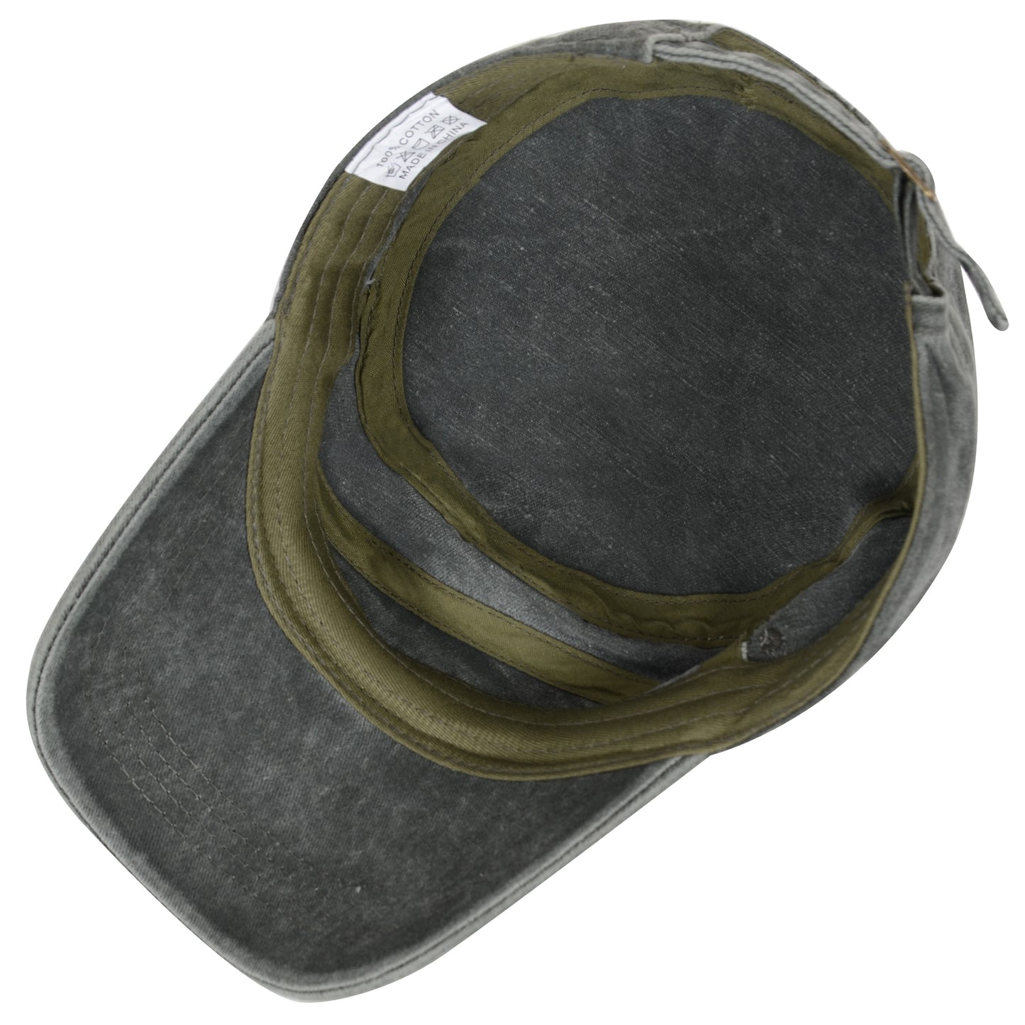 Anna-Kaci Unisex Cotton Basic Cadet Hats Vintage Washed Flat Top Cap with Adjustable Strap