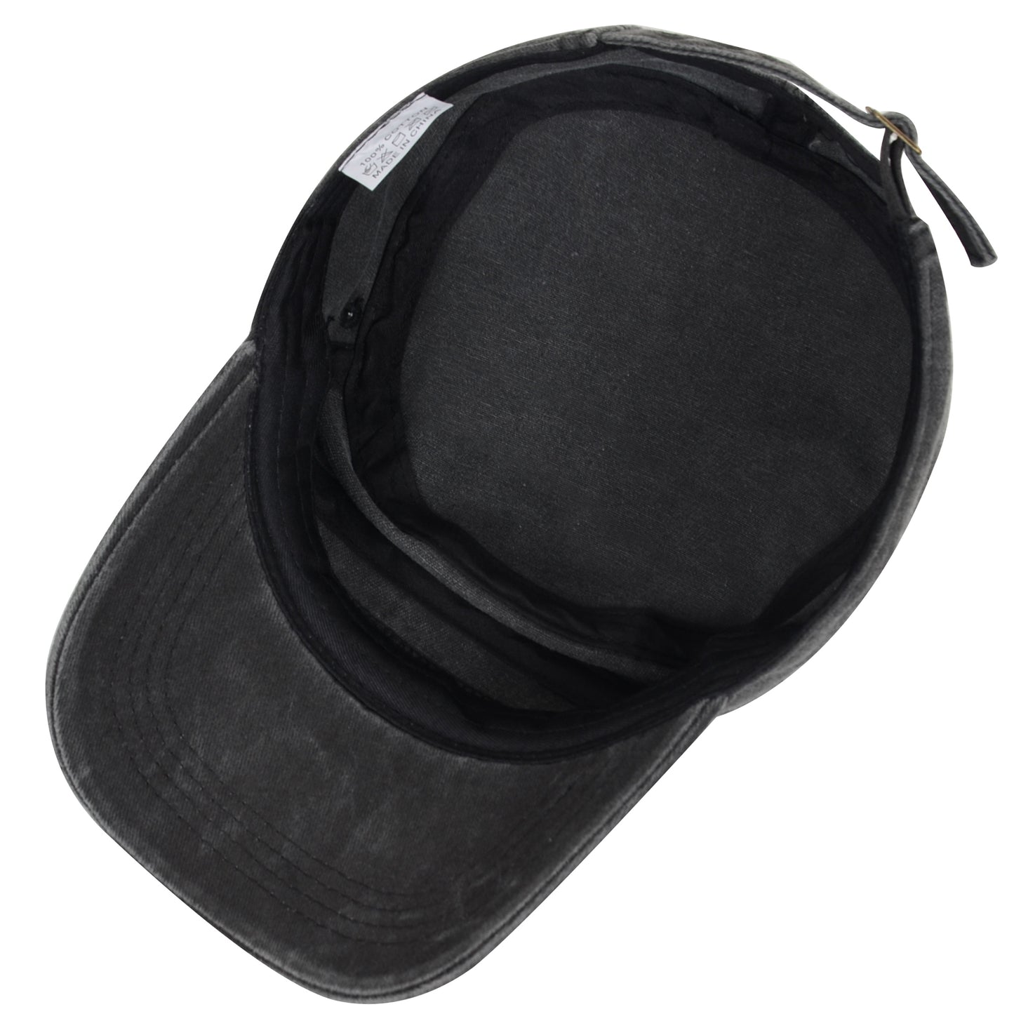 Anna-Kaci Unisex Cotton Basic Cadet Hats Vintage Washed Flat Top Cap with Adjustable Strap