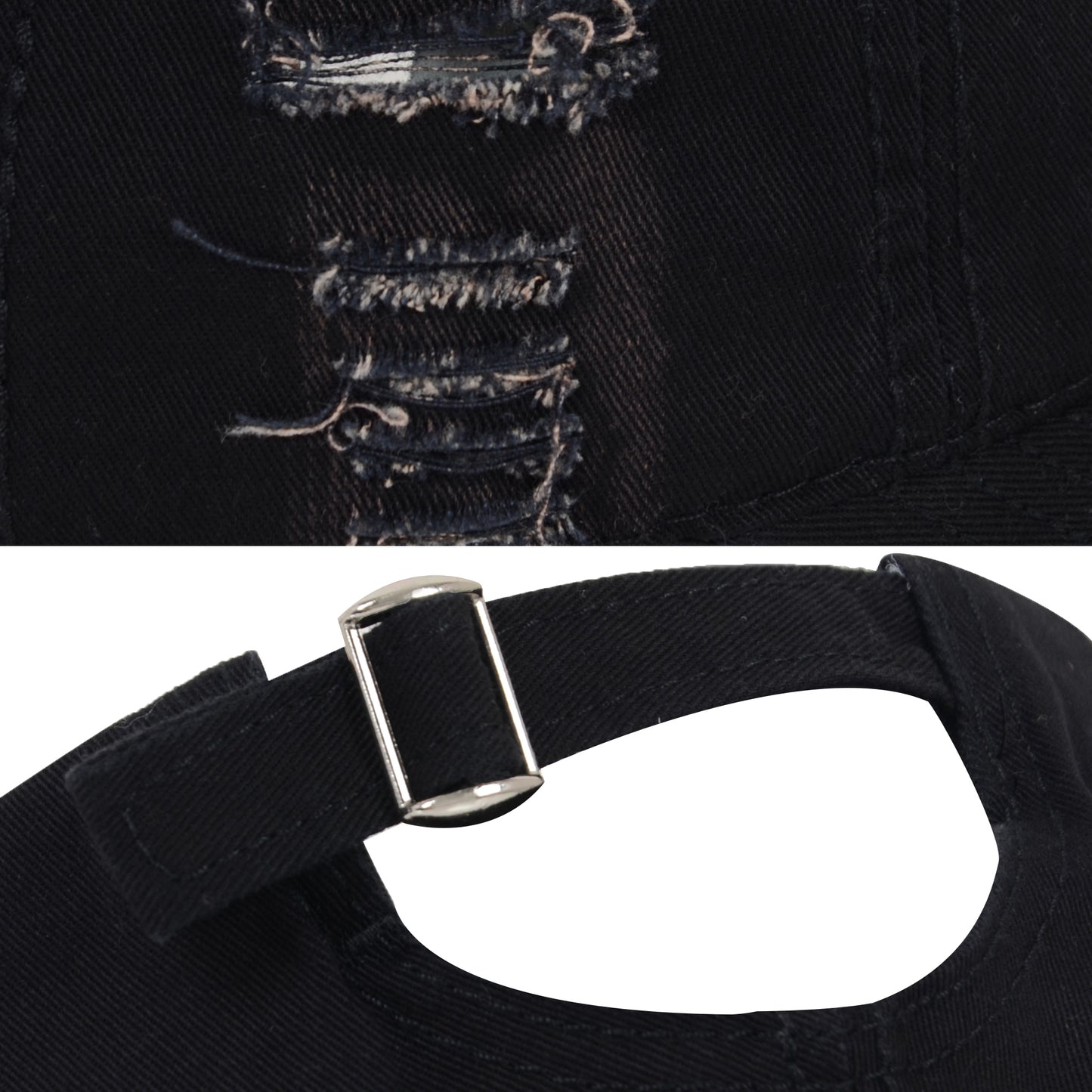 Anna-Kaci Vintage Washed Distressed Baseball Cap Denim Cotton Adjustable Dad Hats for Women Men