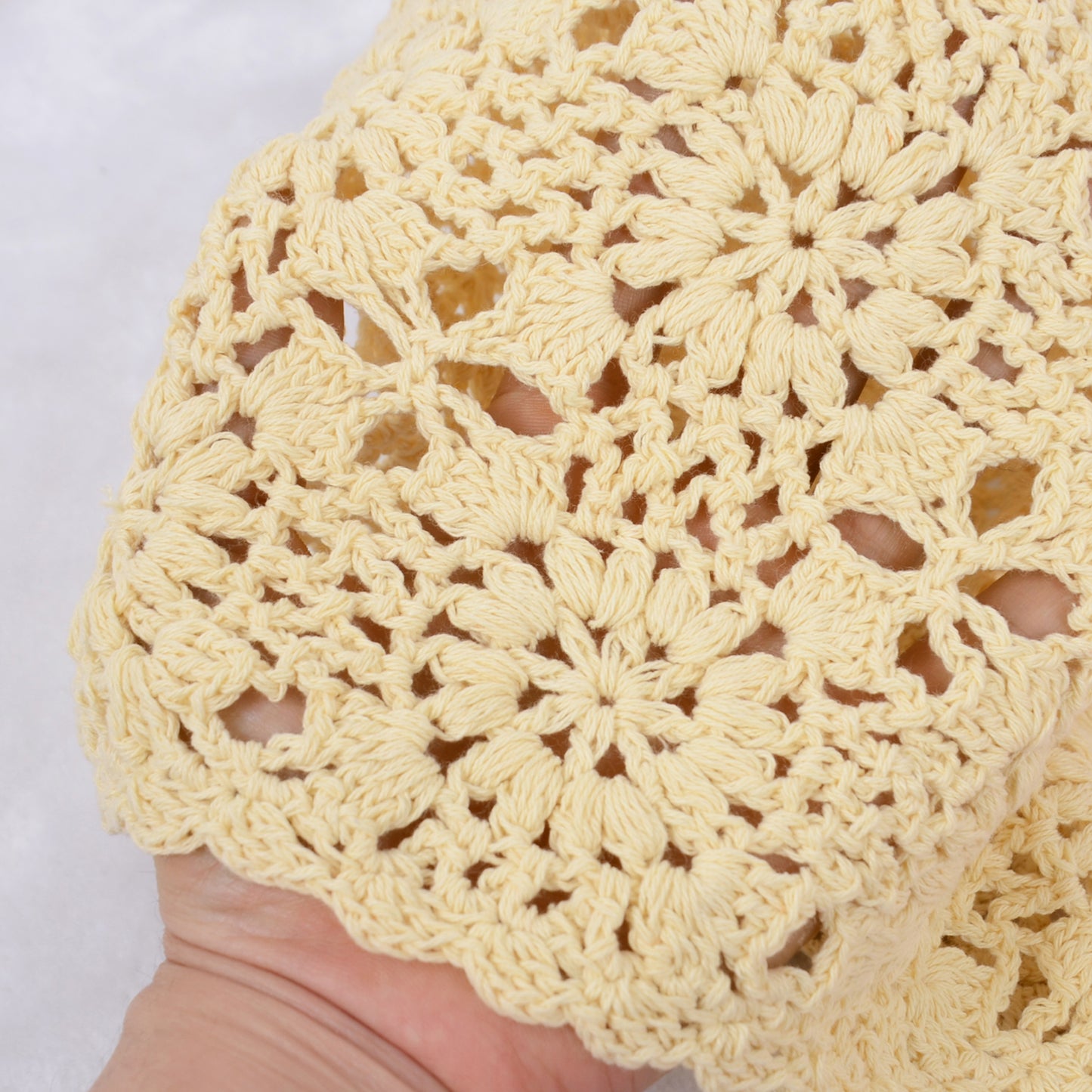 Anna-Kaci Crochet Floral Slouchy Beanie Hat Lightweight Handmade Knit Cutout Skull Cap for Women