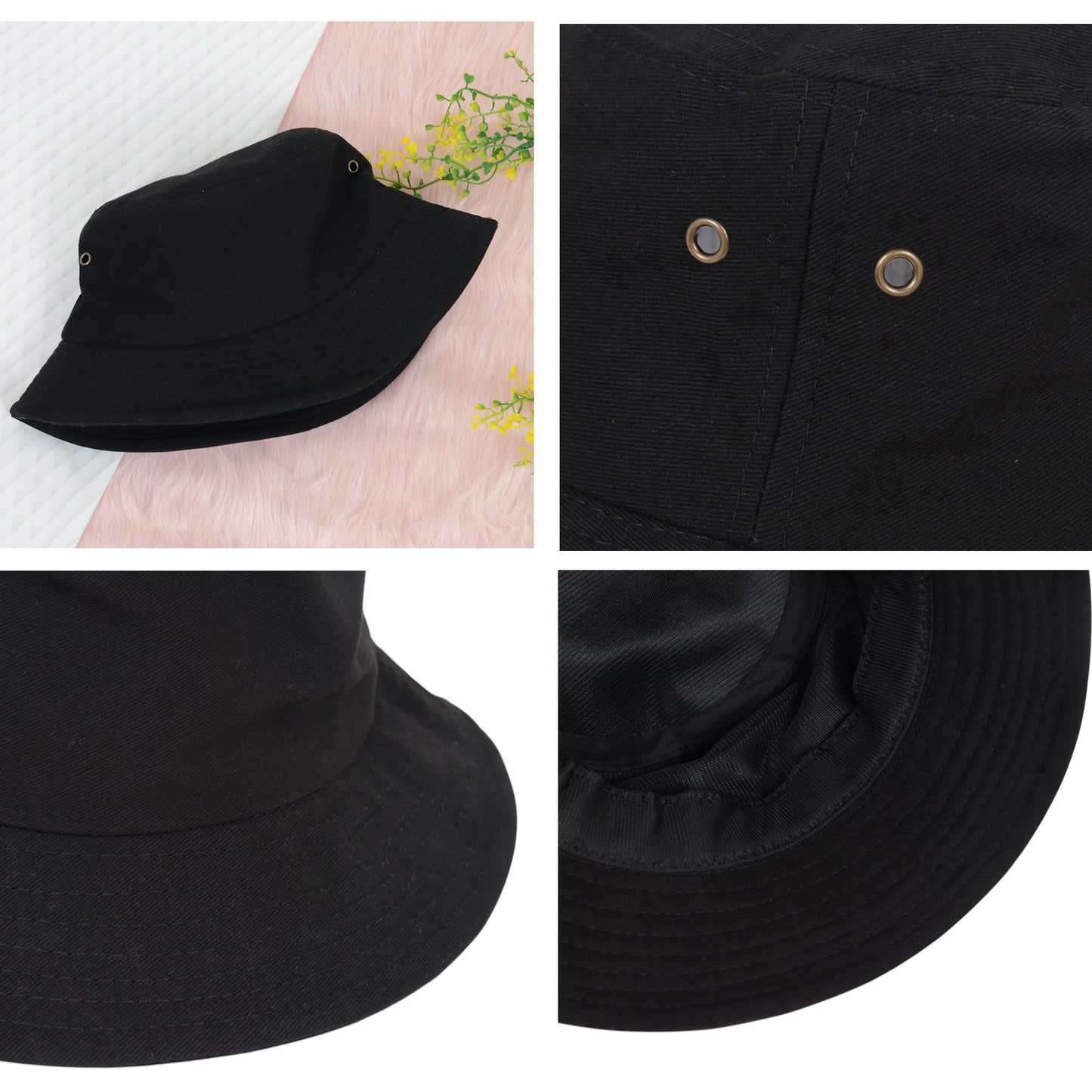 Anna-Kaci Unisex Classic Washed Denim Bucket Hat Cotton Sun Hats Outdoor Fisherman Cap for Beach, Golf, Fishing