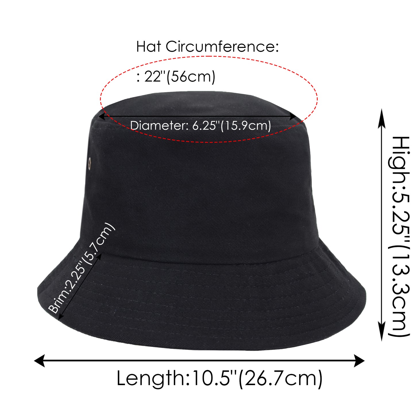 Anna-Kaci Unisex Classic Washed Denim Bucket Hat Cotton Sun Hats Outdoor Fisherman Cap for Beach, Golf, Fishing