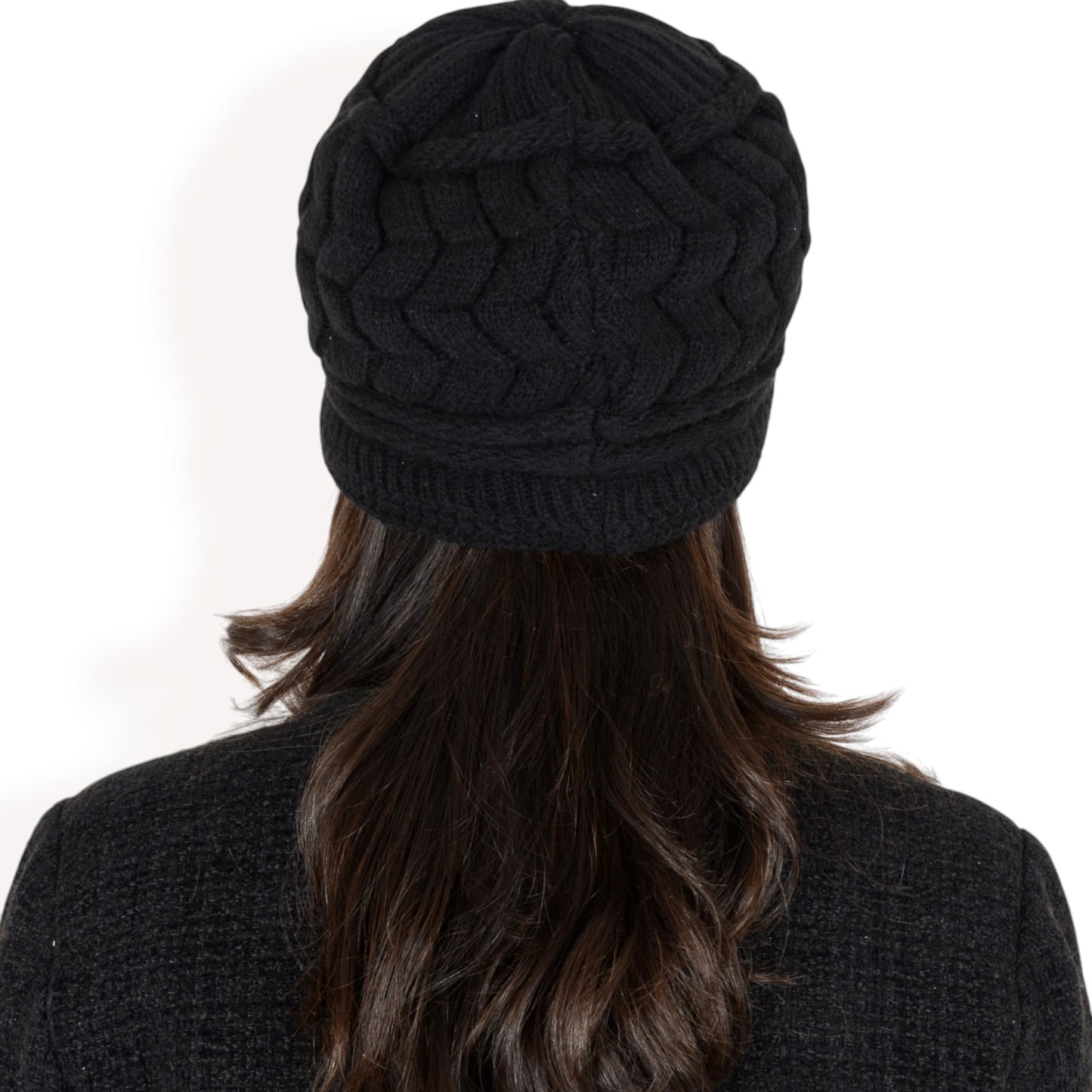 Anna-Kaci Women's Knitted Newsboy Cap with Braided Cable Pattern and Stylish Brim Design