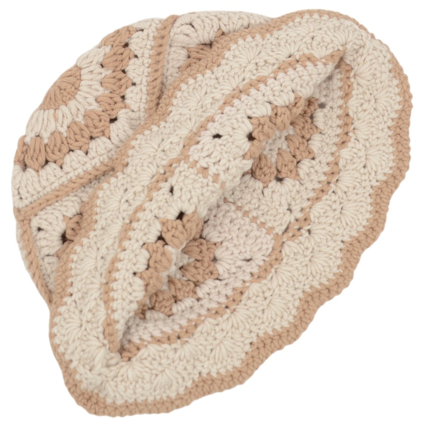 Anna-Kaci Women's Crochet Bucket Hat Retro Sunburst Pattern Knit Handmade Foldable Floppy Beach Hat