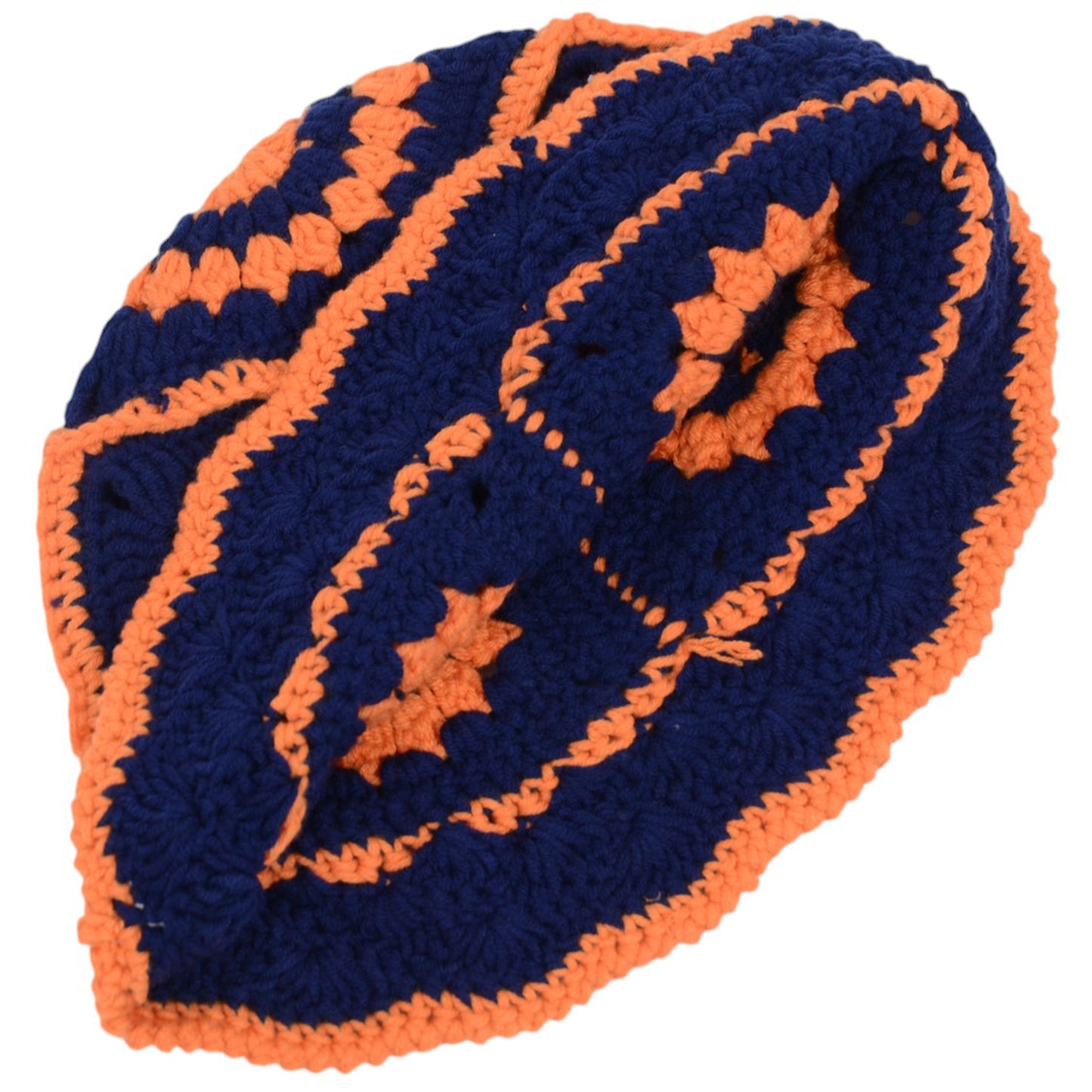 Anna-Kaci Women's Crochet Bucket Hat Retro Sunburst Pattern Knit Handmade Foldable Floppy Beach Hat