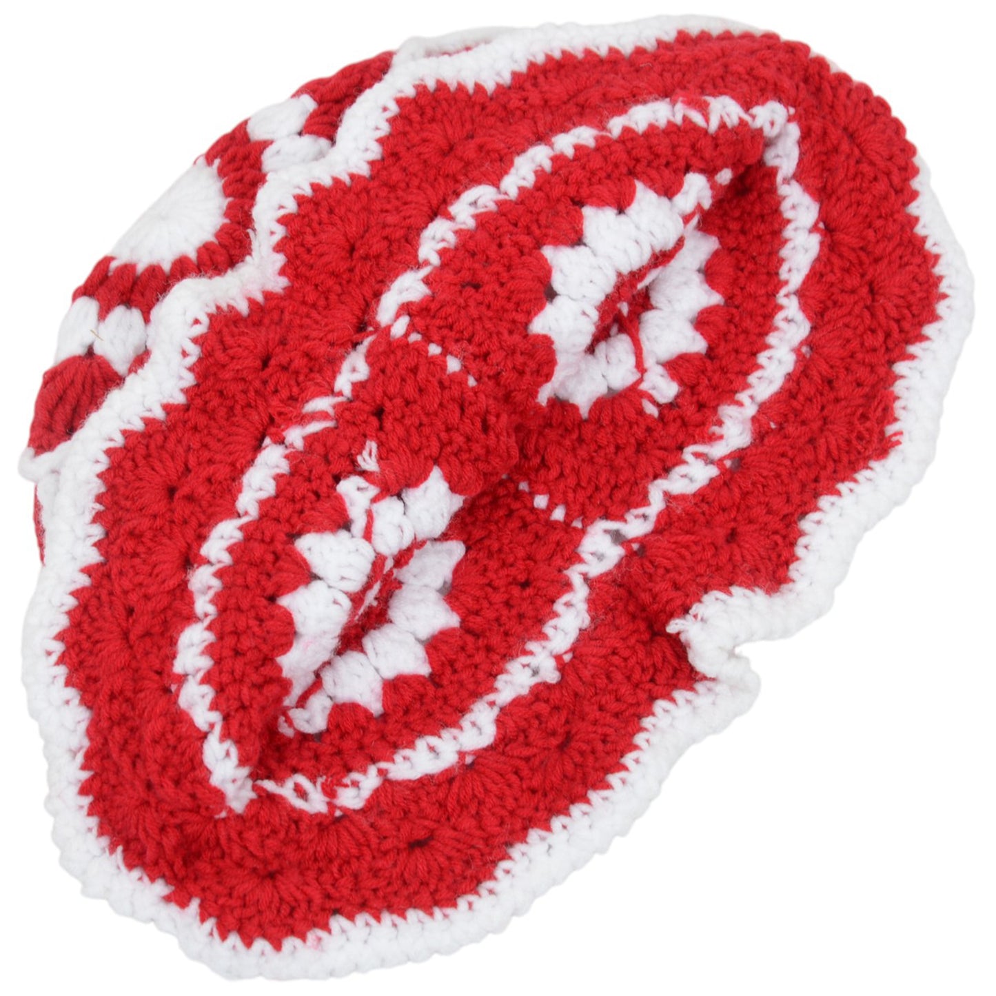 Anna-Kaci Women's Crochet Bucket Hat Retro Sunburst Pattern Knit Handmade Foldable Floppy Beach Hat