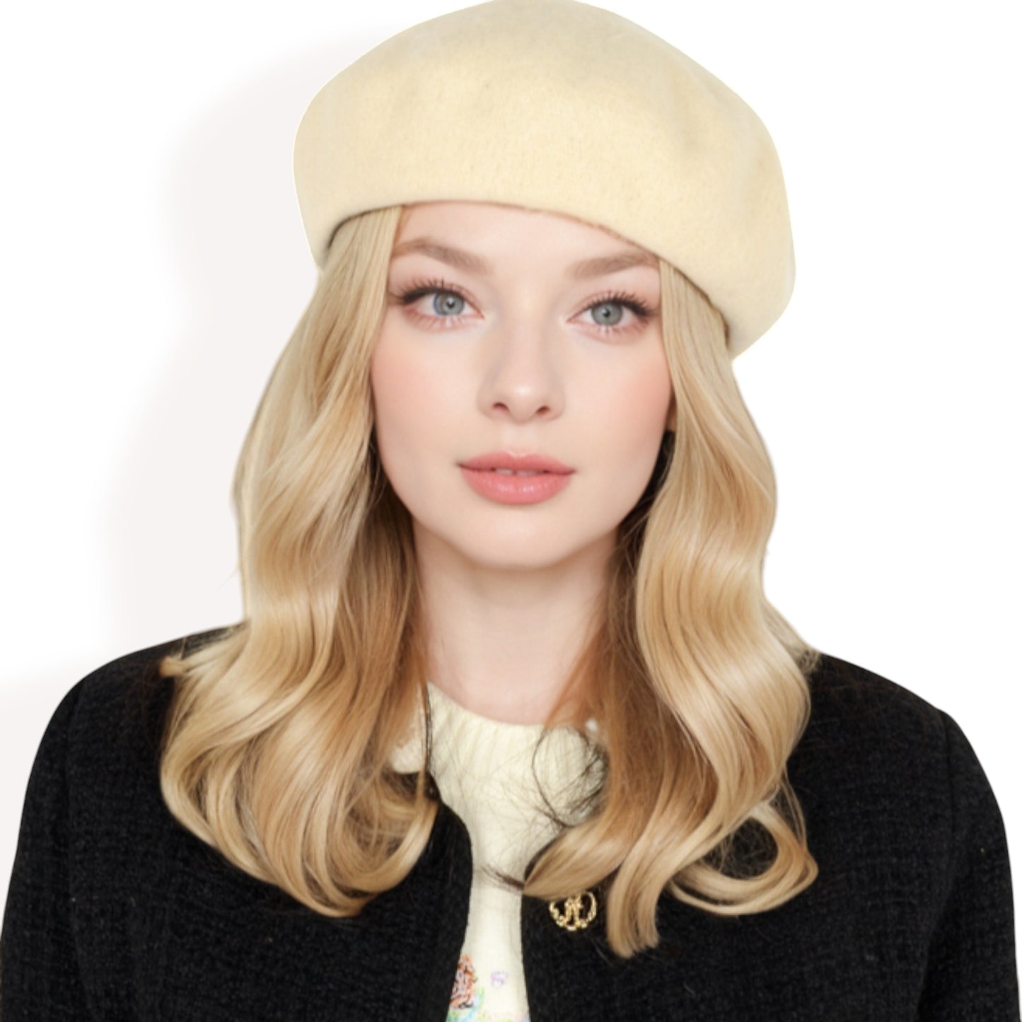 Anna-Kaci Women'sClassic Wool Beret Hat with Adjustable Inner Band and Timeless Parisian Style