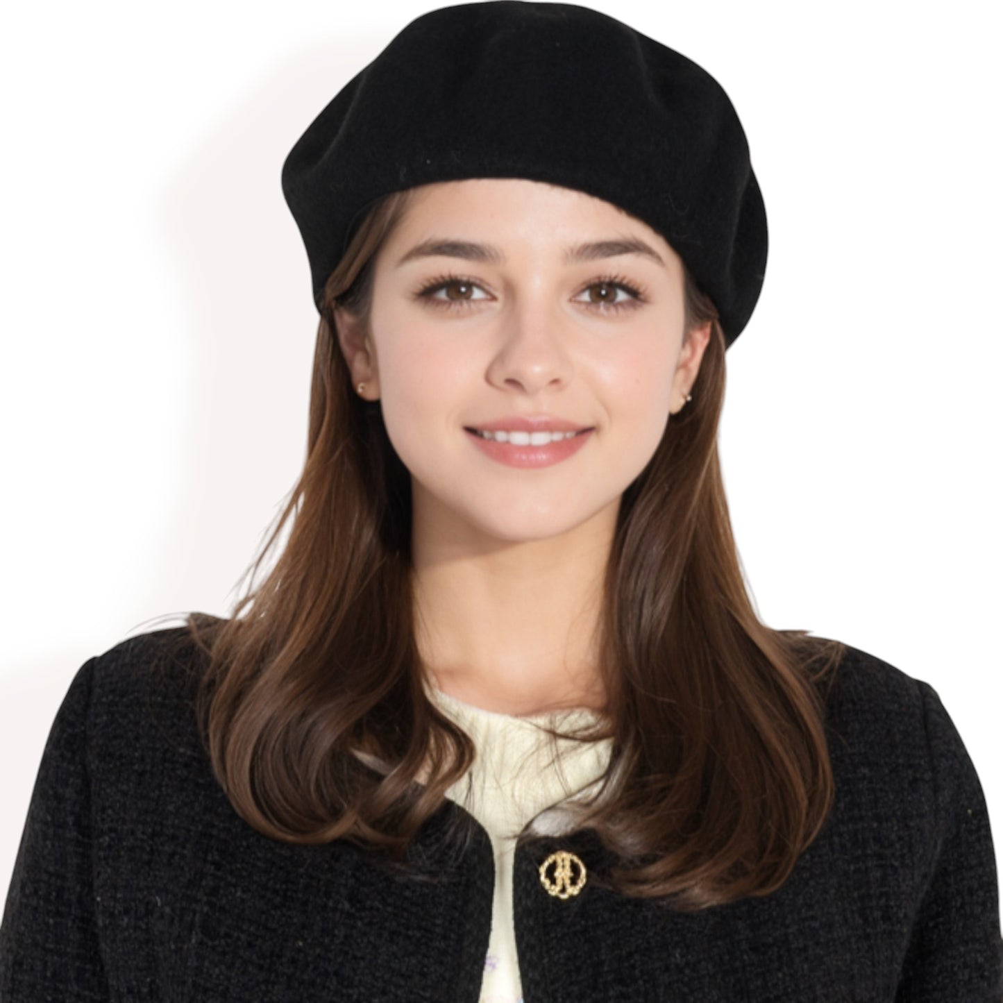 Anna-Kaci Women'sClassic Wool Beret Hat with Adjustable Inner Band and Timeless Parisian Style