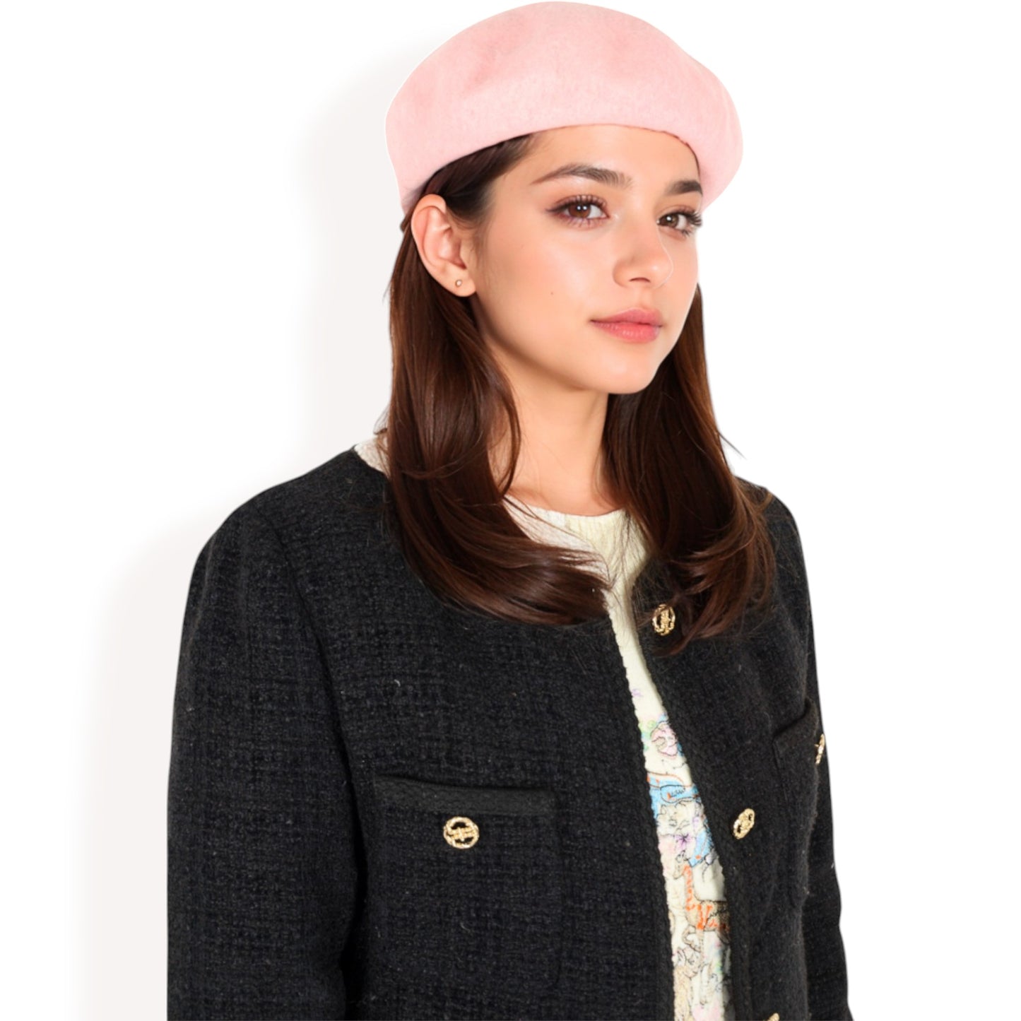 Anna-Kaci Women'sClassic Wool Beret Hat with Adjustable Inner Band and Timeless Parisian Style