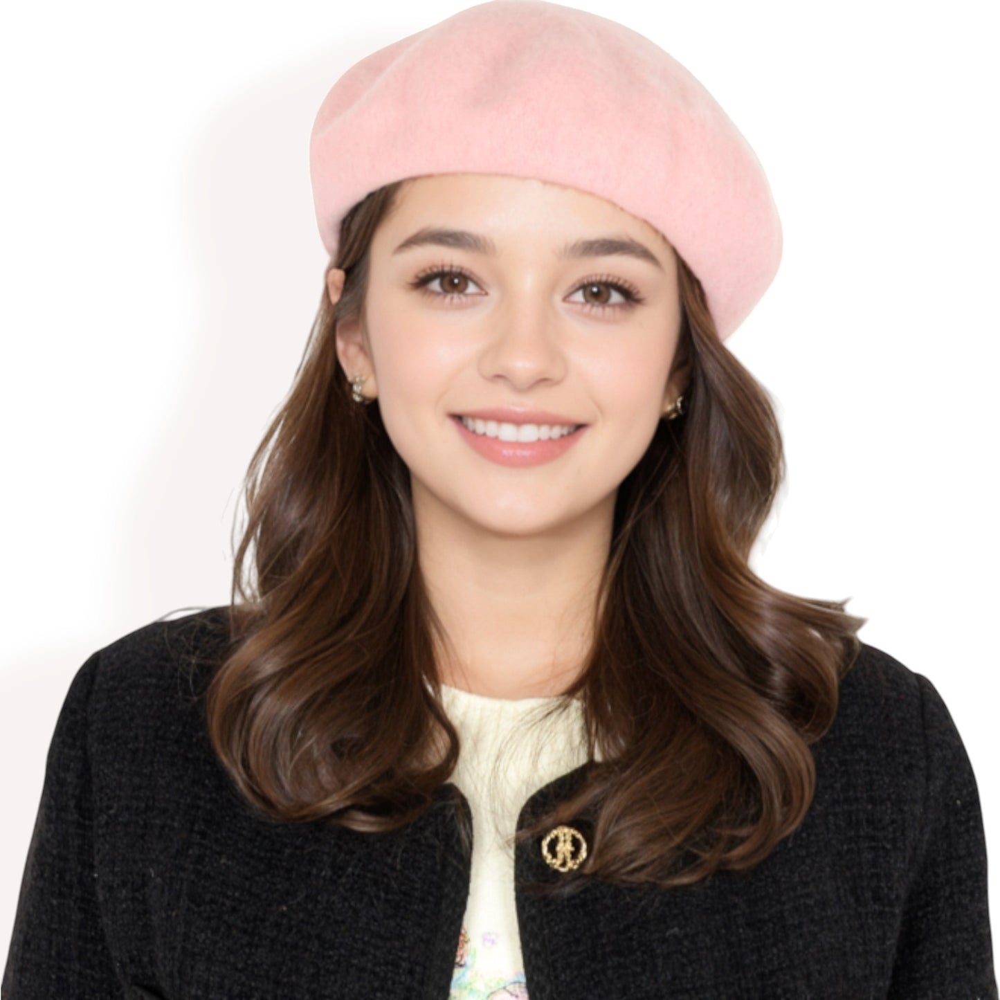 Anna-Kaci Women'sClassic Wool Beret Hat with Adjustable Inner Band and Timeless Parisian Style