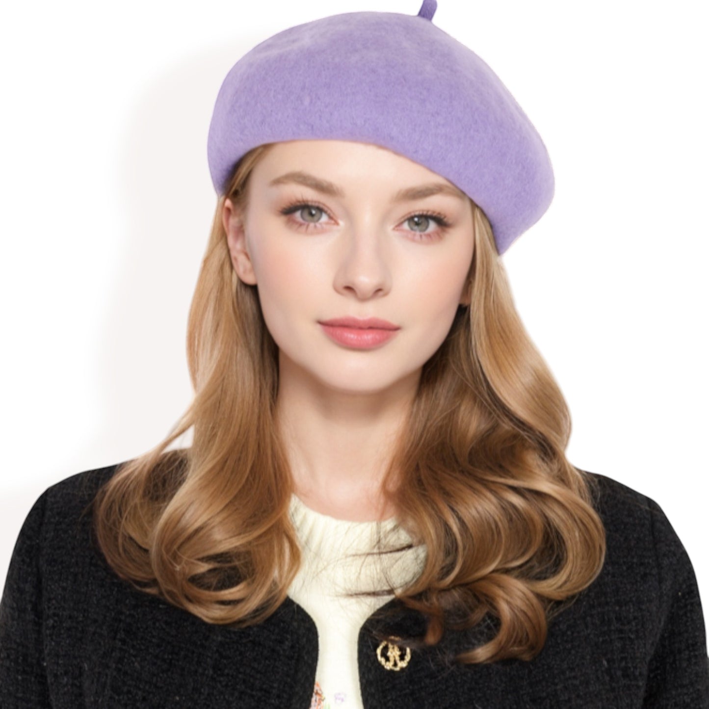 Anna-Kaci Women'sClassic Wool Beret Hat with Adjustable Inner Band and Timeless Parisian Style