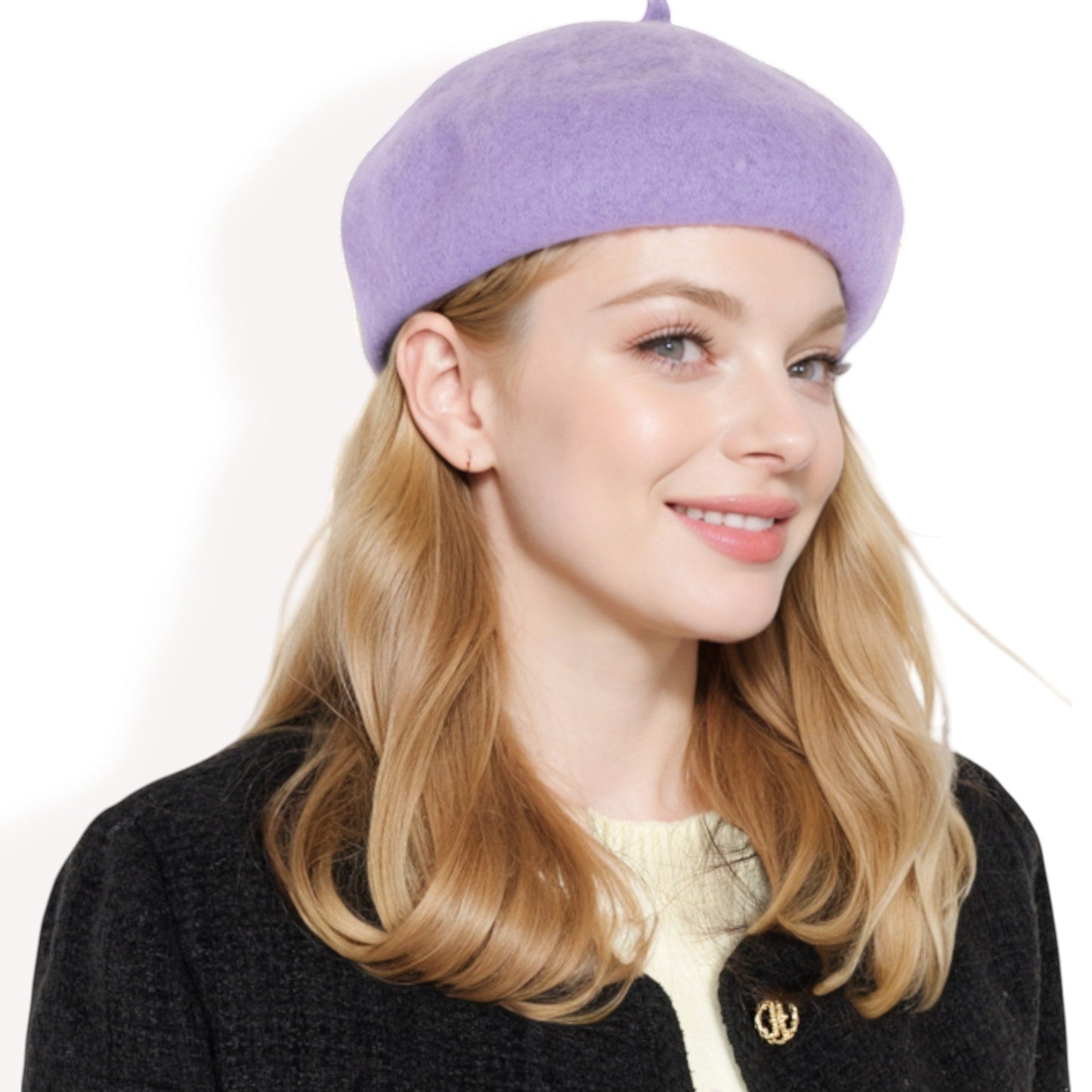 Anna-Kaci Women'sClassic Wool Beret Hat with Adjustable Inner Band and Timeless Parisian Style