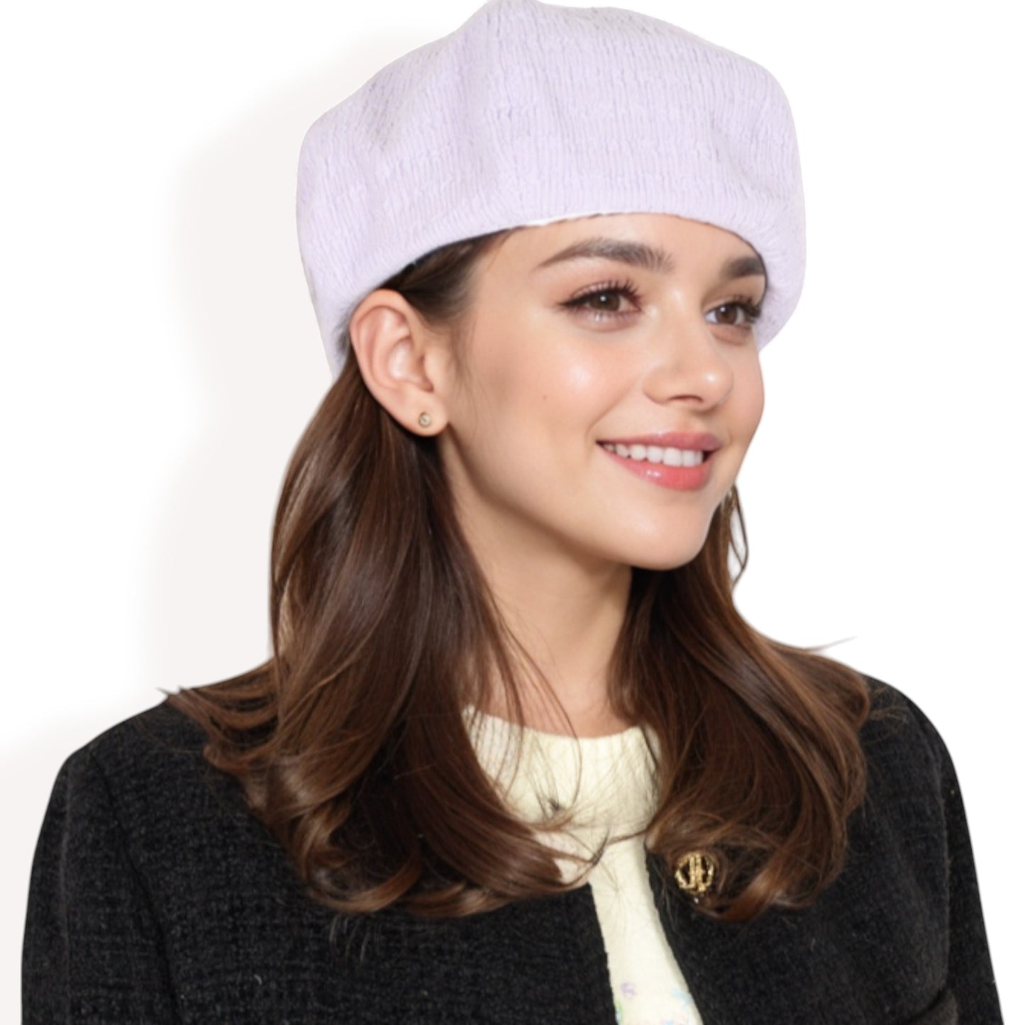 Anna-Kaci Women's Lightweight Textured Beret with Soft Stretch Fit and Chic Parisian Design