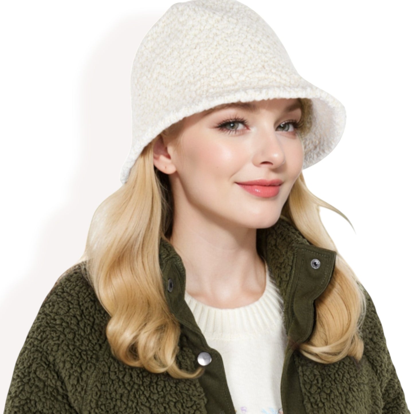 Anna-Kaci Women's High Pile Fleece Bucket Hat with Soft Textured Fabric and Modern Casual Design