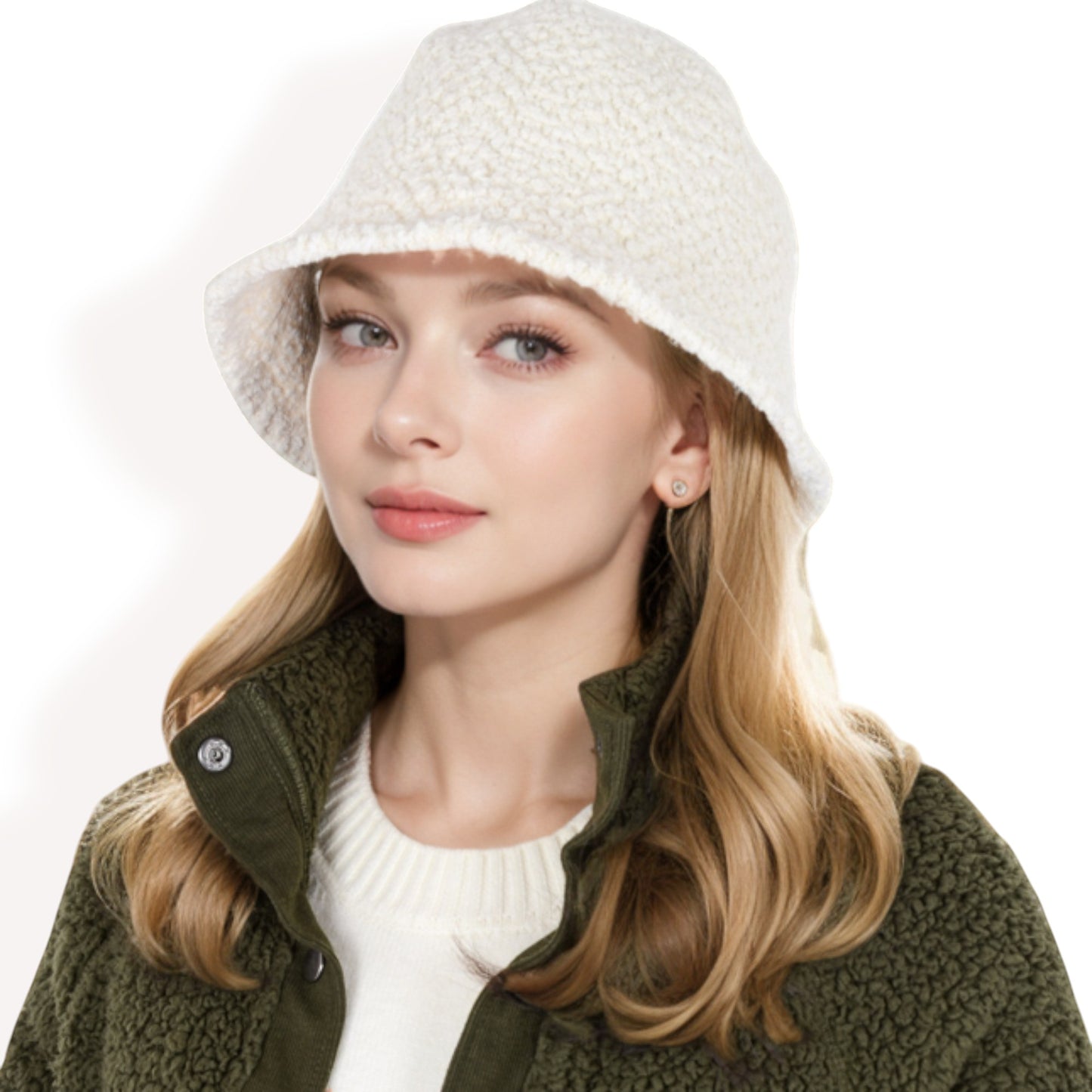 Anna-Kaci Women's High Pile Fleece Bucket Hat with Soft Textured Fabric and Modern Casual Design