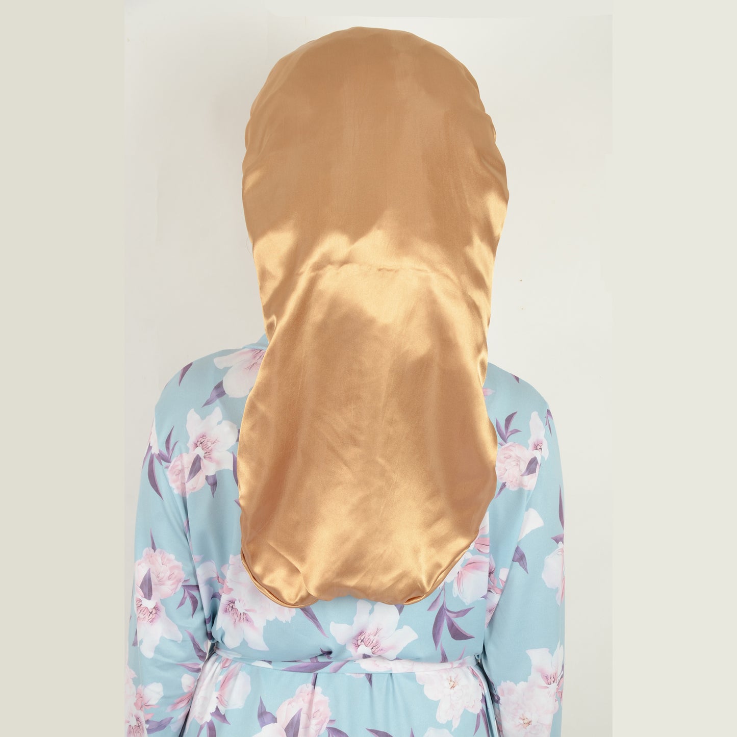 Anna-Kaci Satin Long Bonnet Sleep Cap with Stretch Turban Band for Hair Protection and Moisture Retention