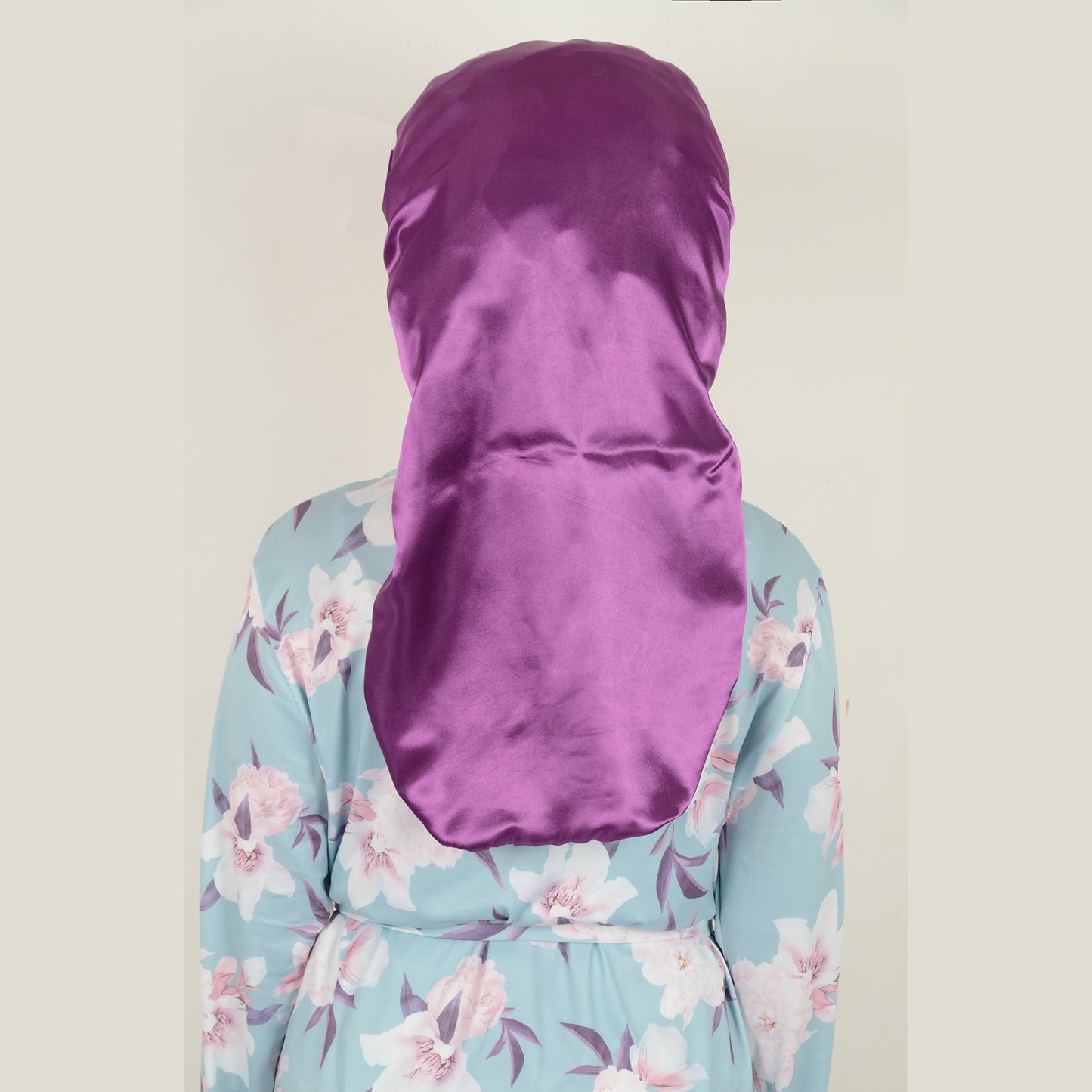 Anna-Kaci Satin Long Bonnet Sleep Cap with Stretch Turban Band for Hair Protection and Moisture Retention