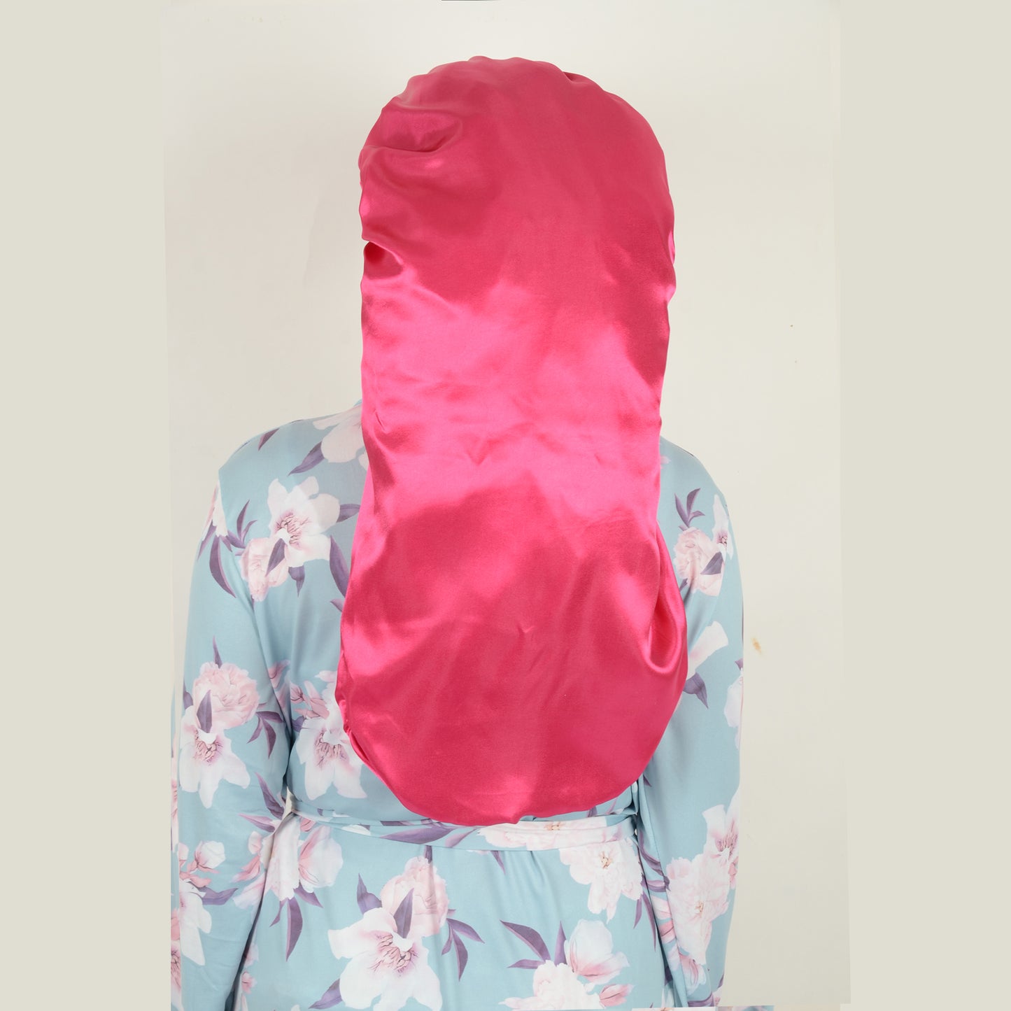 Anna-Kaci Satin Long Bonnet Sleep Cap with Stretch Turban Band for Hair Protection and Moisture Retention