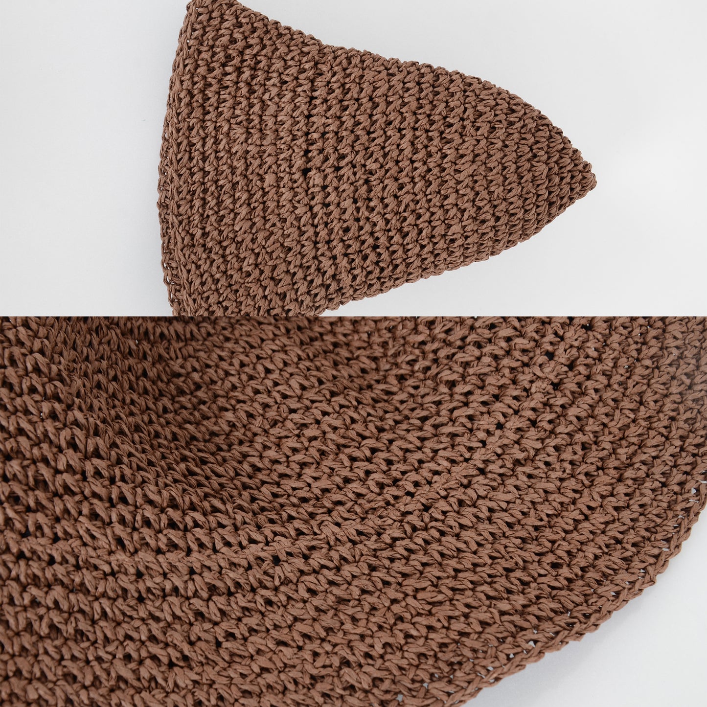 Anna-Kaci Crochet Raffia Bucket Hat Lightweight Foldable Wide Brim Sun Hat for Stylish Summer Protection