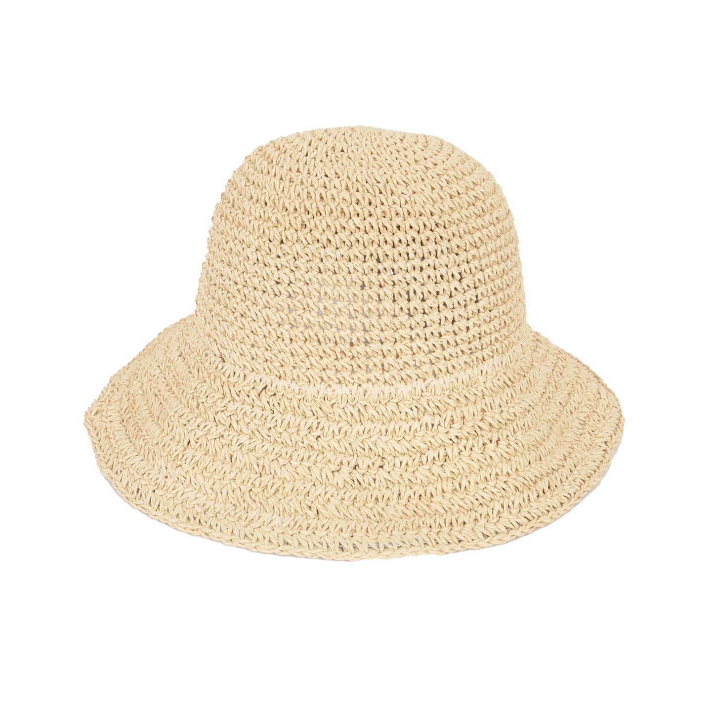 Anna-Kaci Crochet Raffia Sun Hat with Wide Brim and Bow Detail Foldable Summer Beach Hat for Stylish Sun Protection