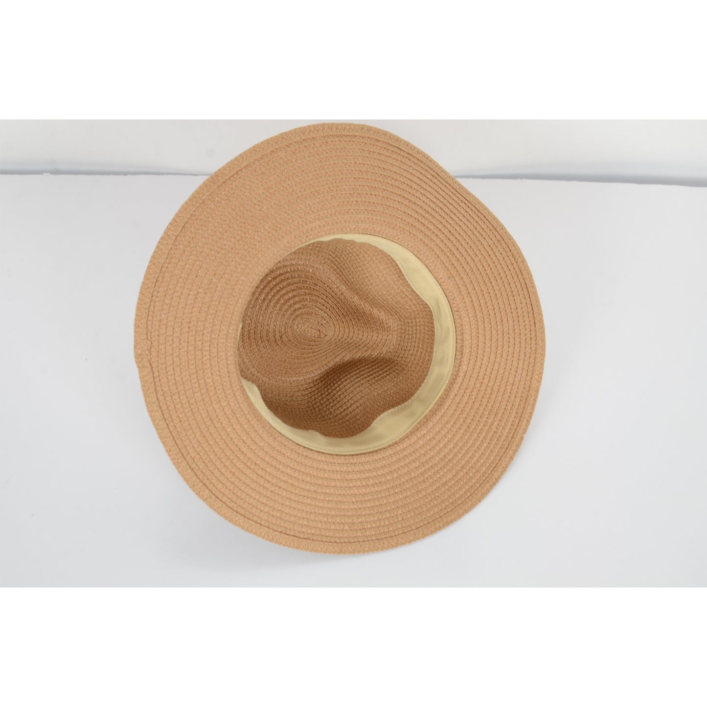 Anna-Kaci Wide Brim Straw Fedora Sun Hat with Black Band Lightweight Packable Summer Panama Hat for UV Protection