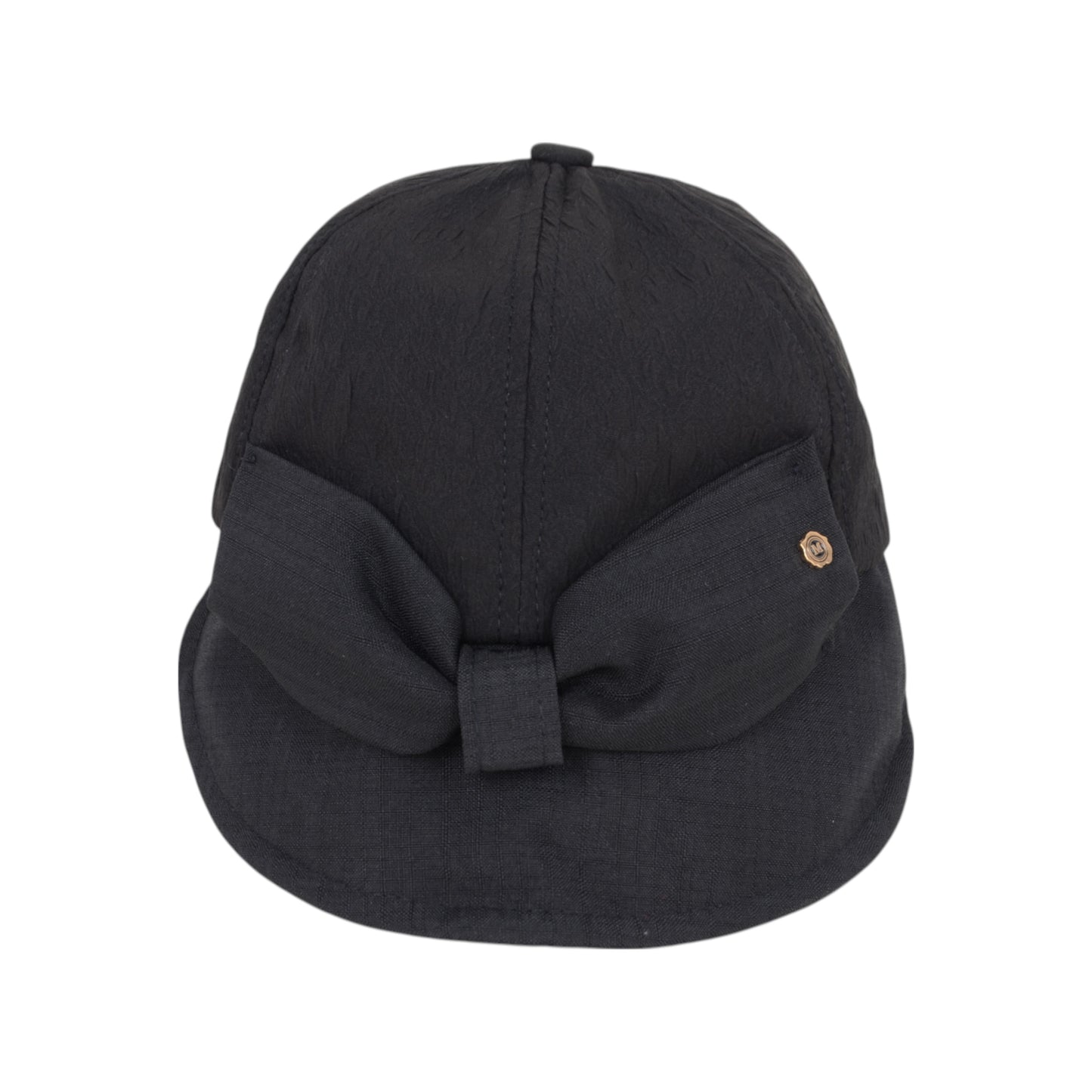 Anna-Kaci Women's Structured Visor Cloche Hat with Oversized Bow and Textured Dome Crown