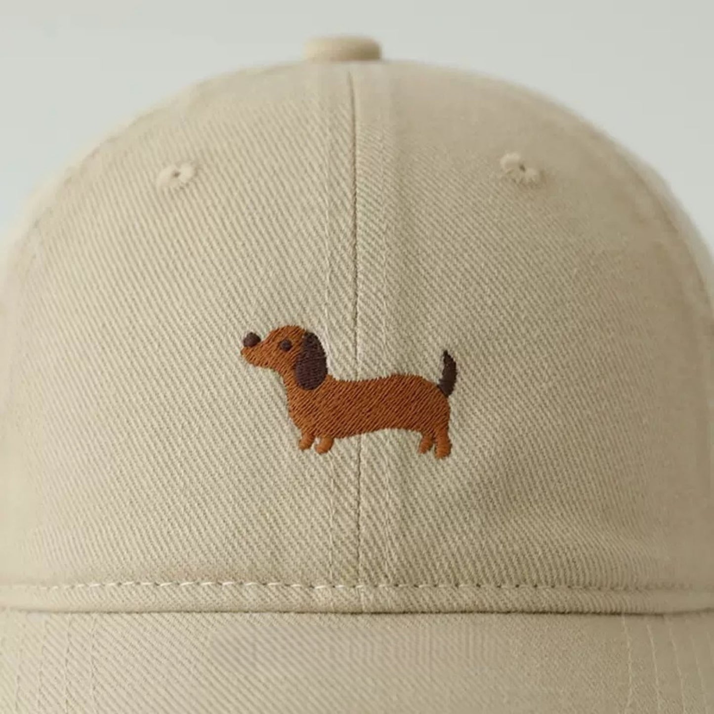 Anna-Kaci Women's Embroidered Sausage Dog Baseball Cap with Curved Brim and Adjustable Strap