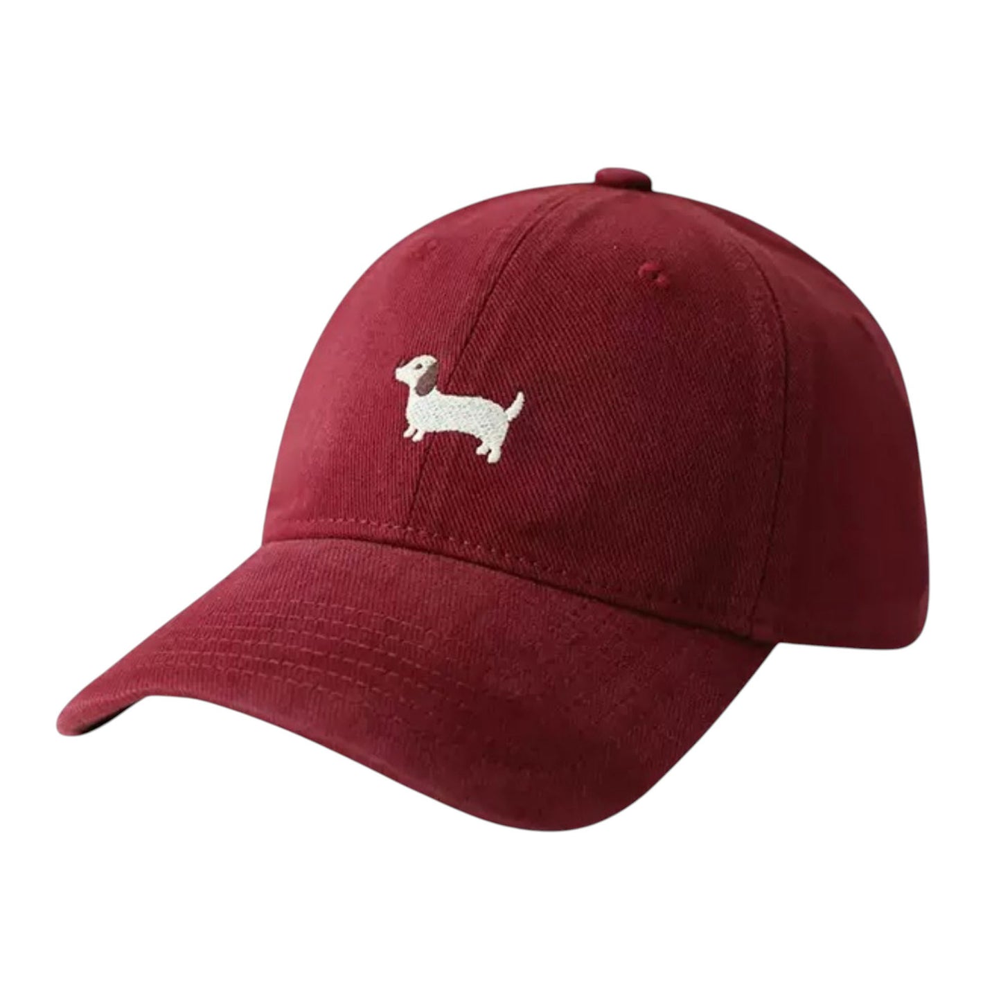 Anna-Kaci Women's Embroidered Sausage Dog Baseball Cap with Curved Brim and Adjustable Strap