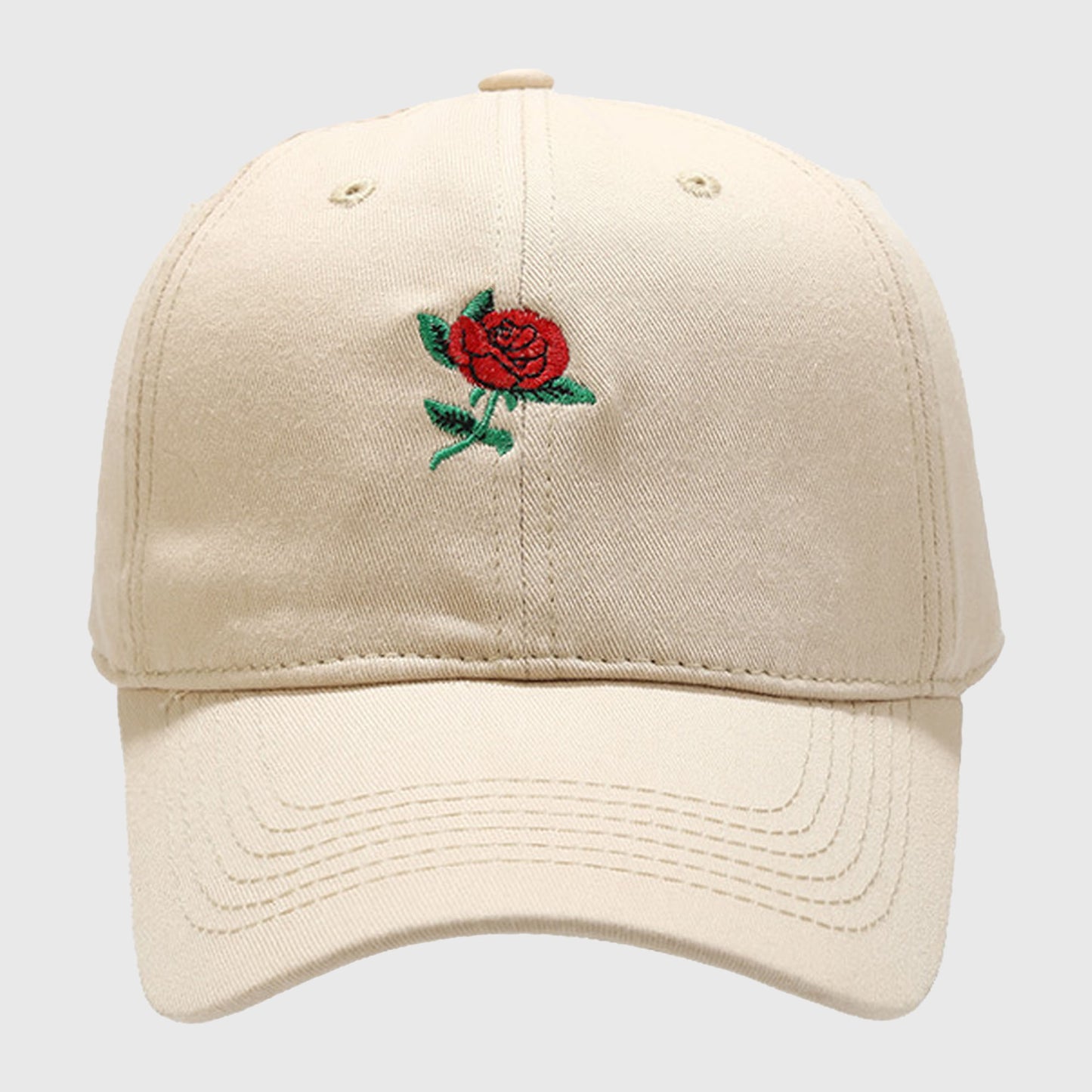 Anna-Kaci Women's Baseball Cap with Rose Embroidery
