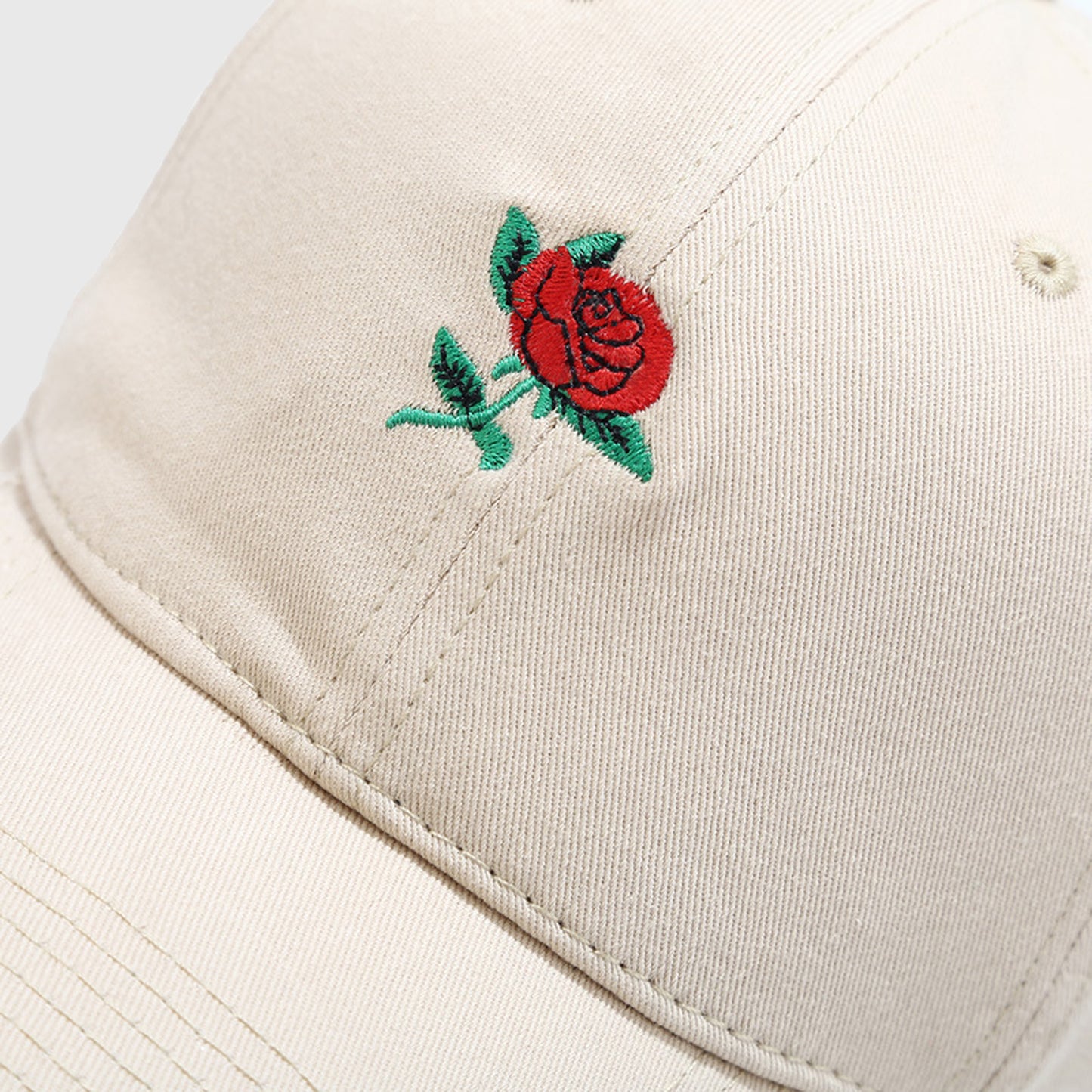 Anna-Kaci Women's Baseball Cap with Rose Embroidery