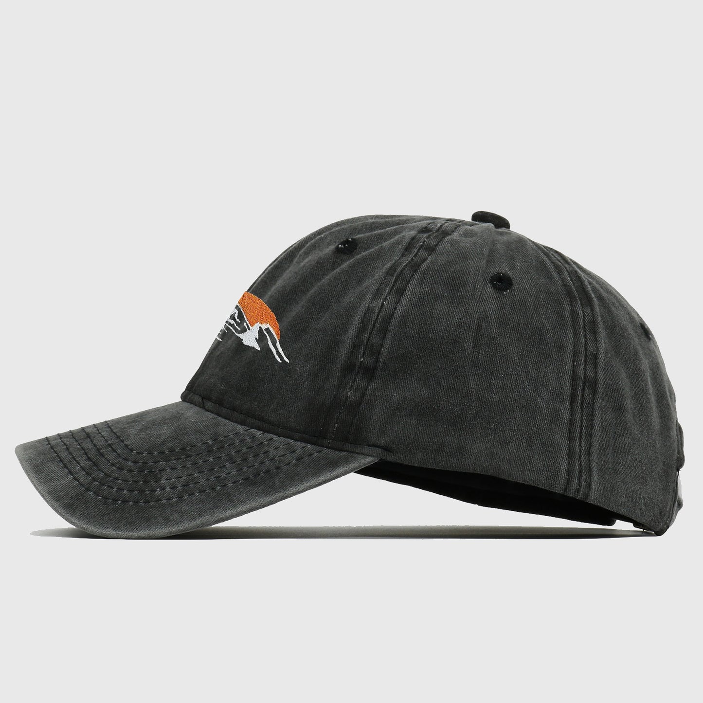 Anna-Kaci Women's Vintage Washed Mountain Sunset Embroidered Baseball Cap