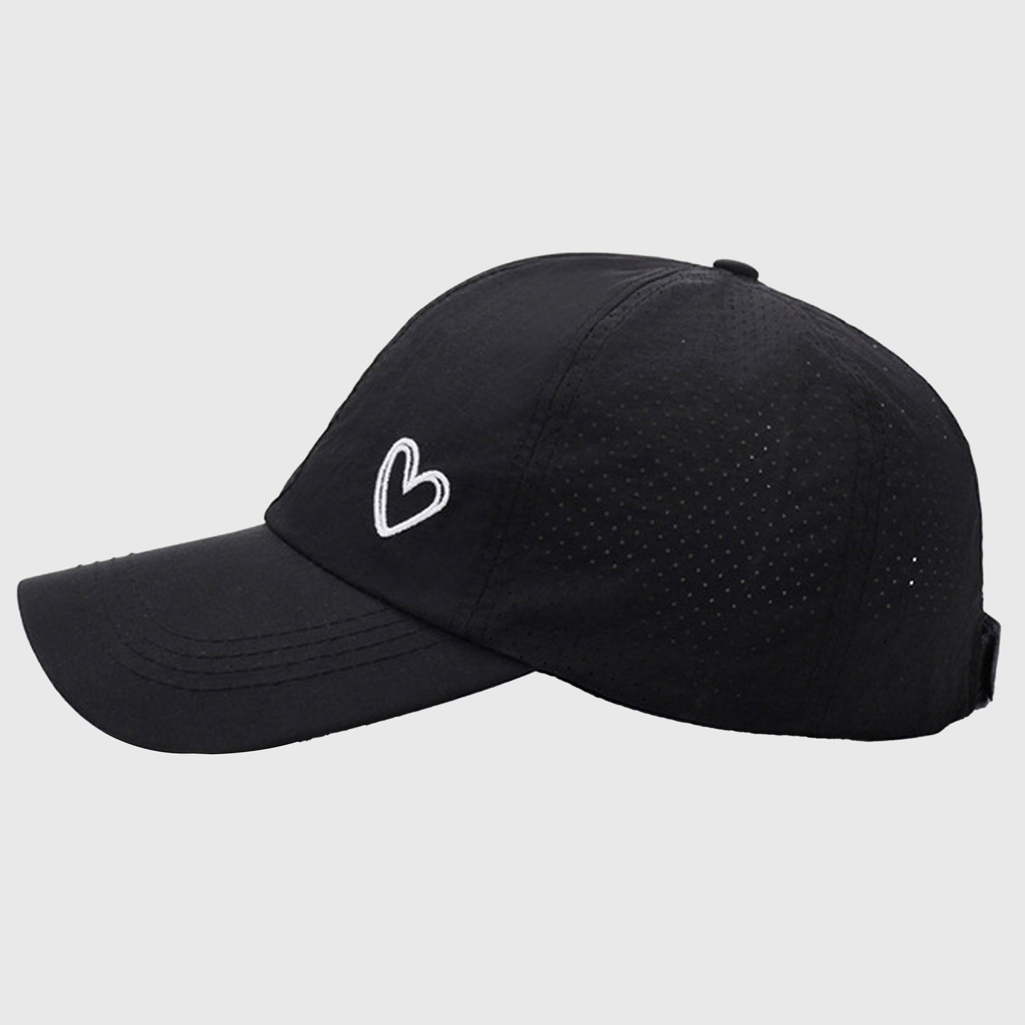 Anna-Kaci Women's Baseball Cap with Heart Embroidery - Breathable Criss - Cross Back Hat
